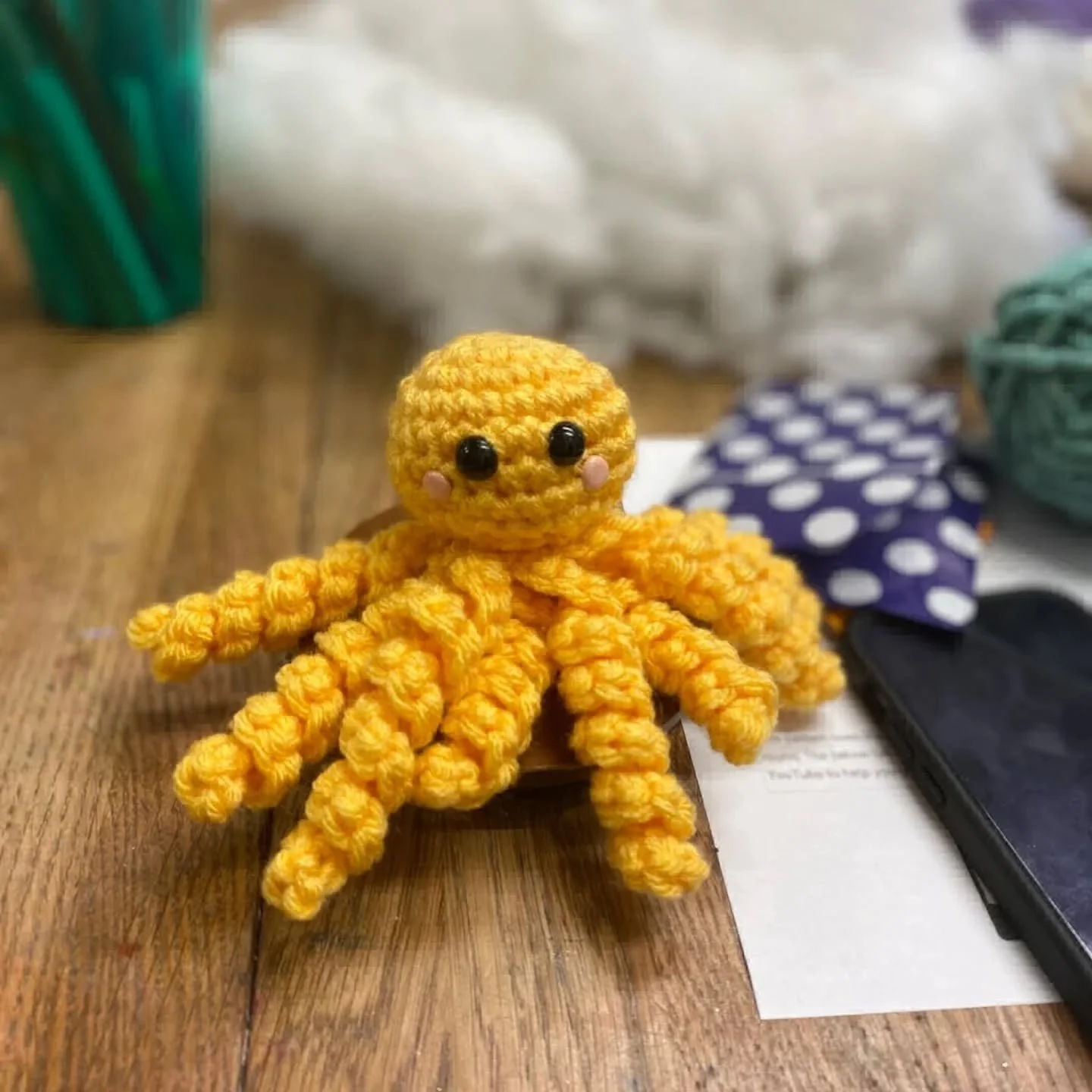 🐙OCTOPUS🐙 
&bull;
Now that it's Spring 🌼, and a few of you have been learning how to crochet as part of your 2026 New Year's resolutions, I'm bringing back my popular Amigurumi Octopus after more than a year! Eek!! 🎉
&bull;
This workshop is the p