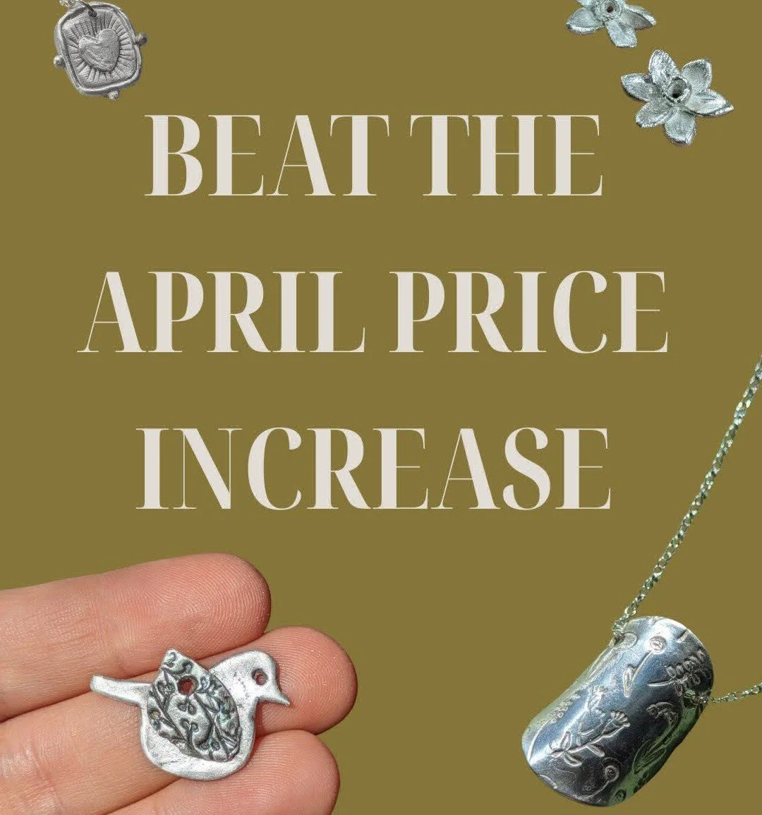 Hey team - so sadly with the price of silver being at an all time high Em of @emelyejamescreativestudio  need to put her prices up to justify continuing to teach her silver clay classes. She's holding off until April to give you all a last chance to 