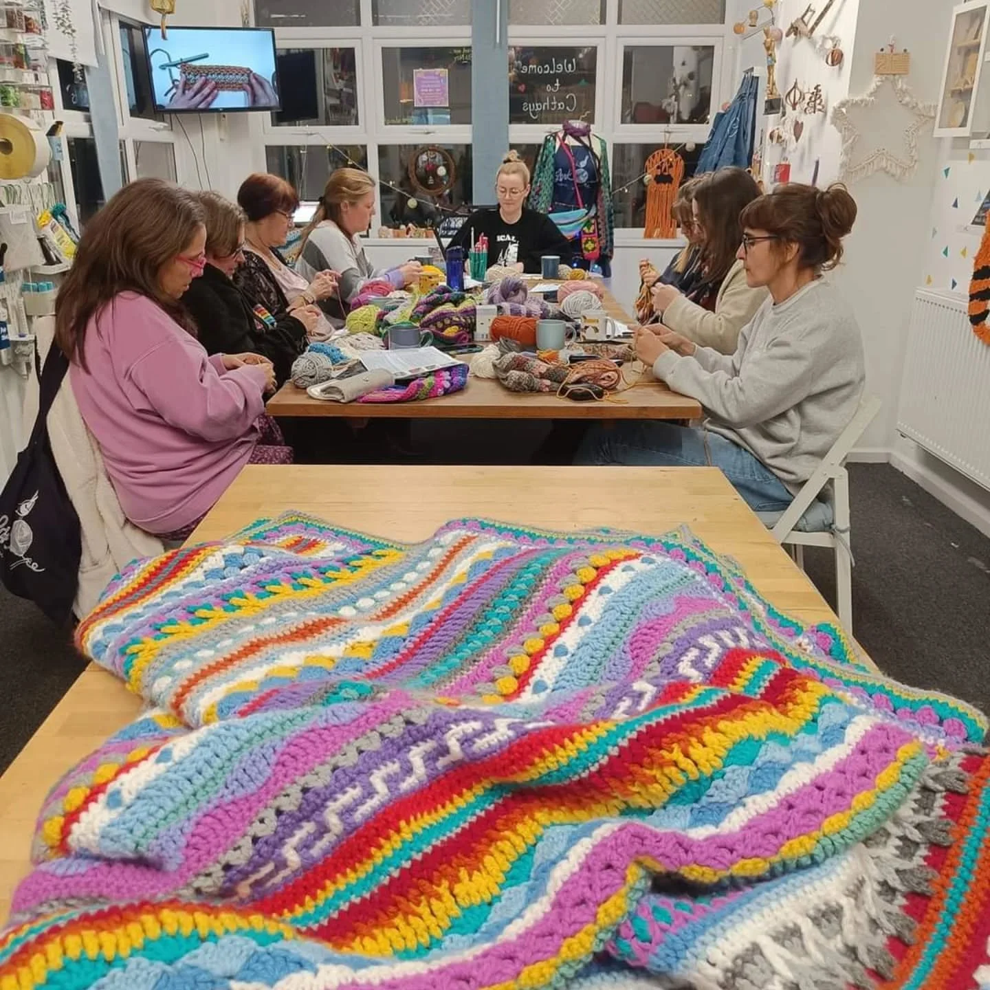Show and tell us your makes!

We love teaching crochet workshops but rarely get to see the finished makes so we've put on a special 'crafty catch up' called 'show and tell' - the idea is that you'll be surrounded by people who will appreciate all you