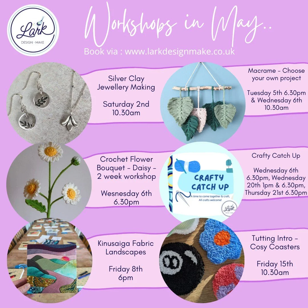 Hey team! Looking for something creative to do? We have you covered with some great workshops this May &amp; June - we hope to have a lark with y'all soon! Full info and bookings can be found on our website - link in bio x 

@emelyejamescreativestudi