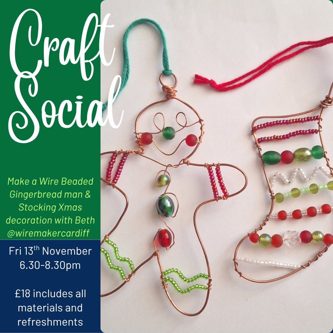 wire gingerbread decoration making cardiff