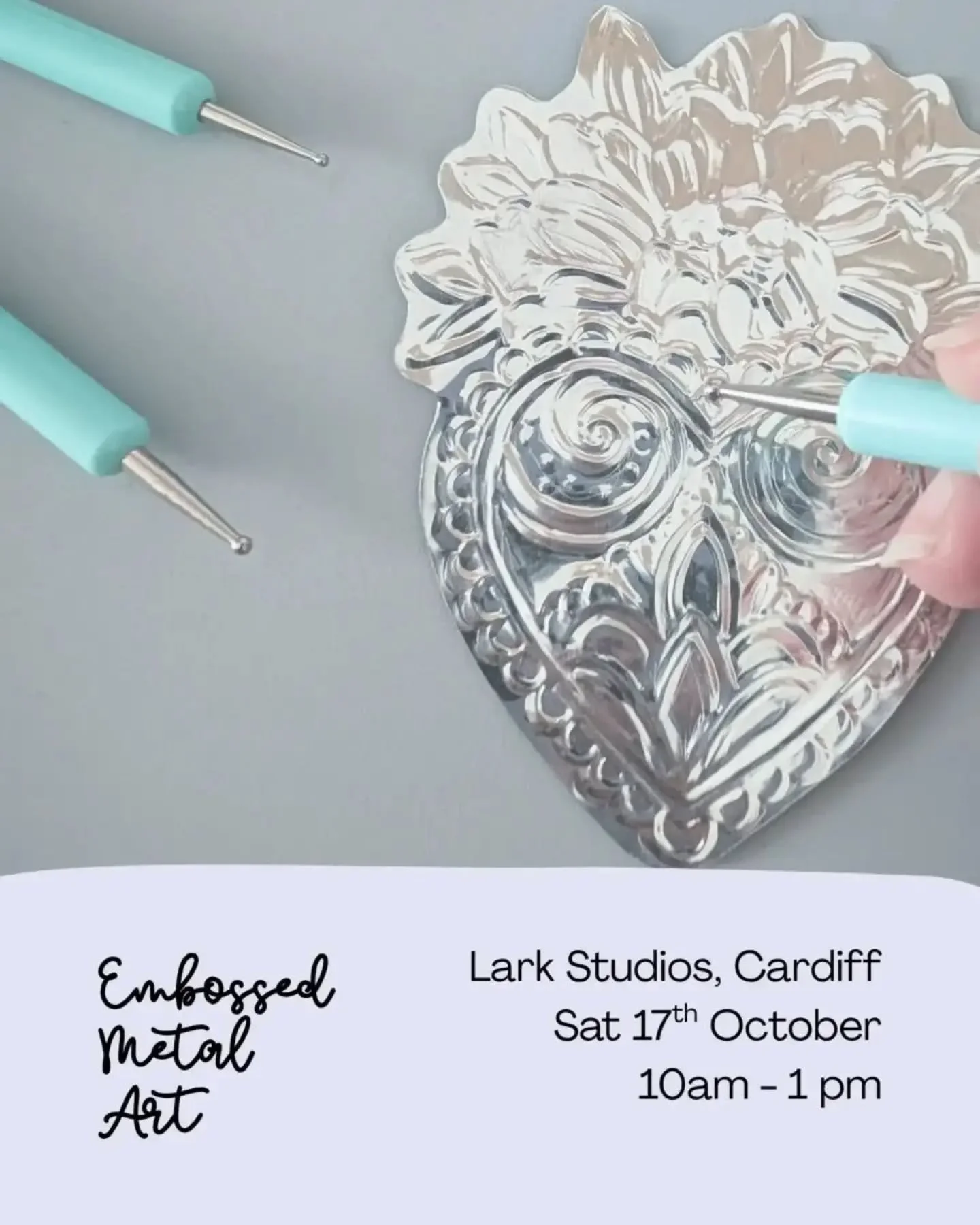 Here's a reminder of September and October's workshops by our talented silversmithing tutor Bec of @rebeccadaviesjewellery

👂🏻Create your own silver or copper earrings 

📚 Hand stamp your own metal bookmark or keyring 

🩶 Learn the art of Metal E