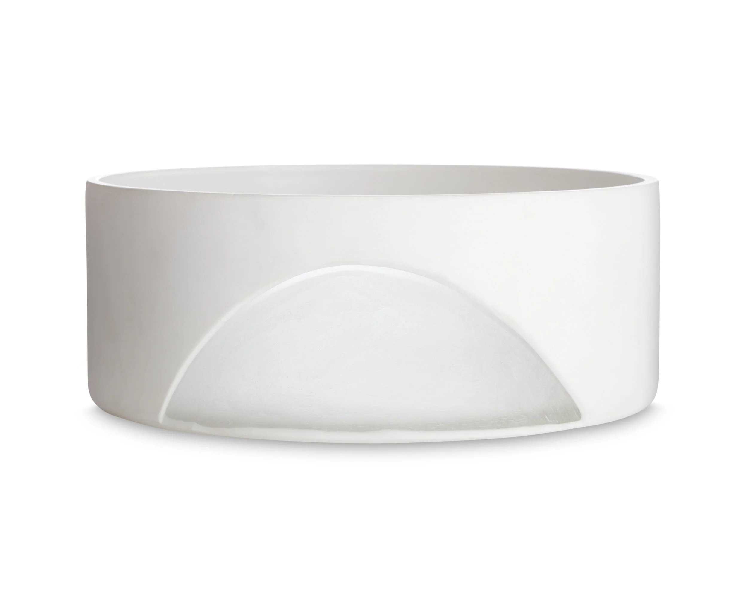 Carved bowl white angle