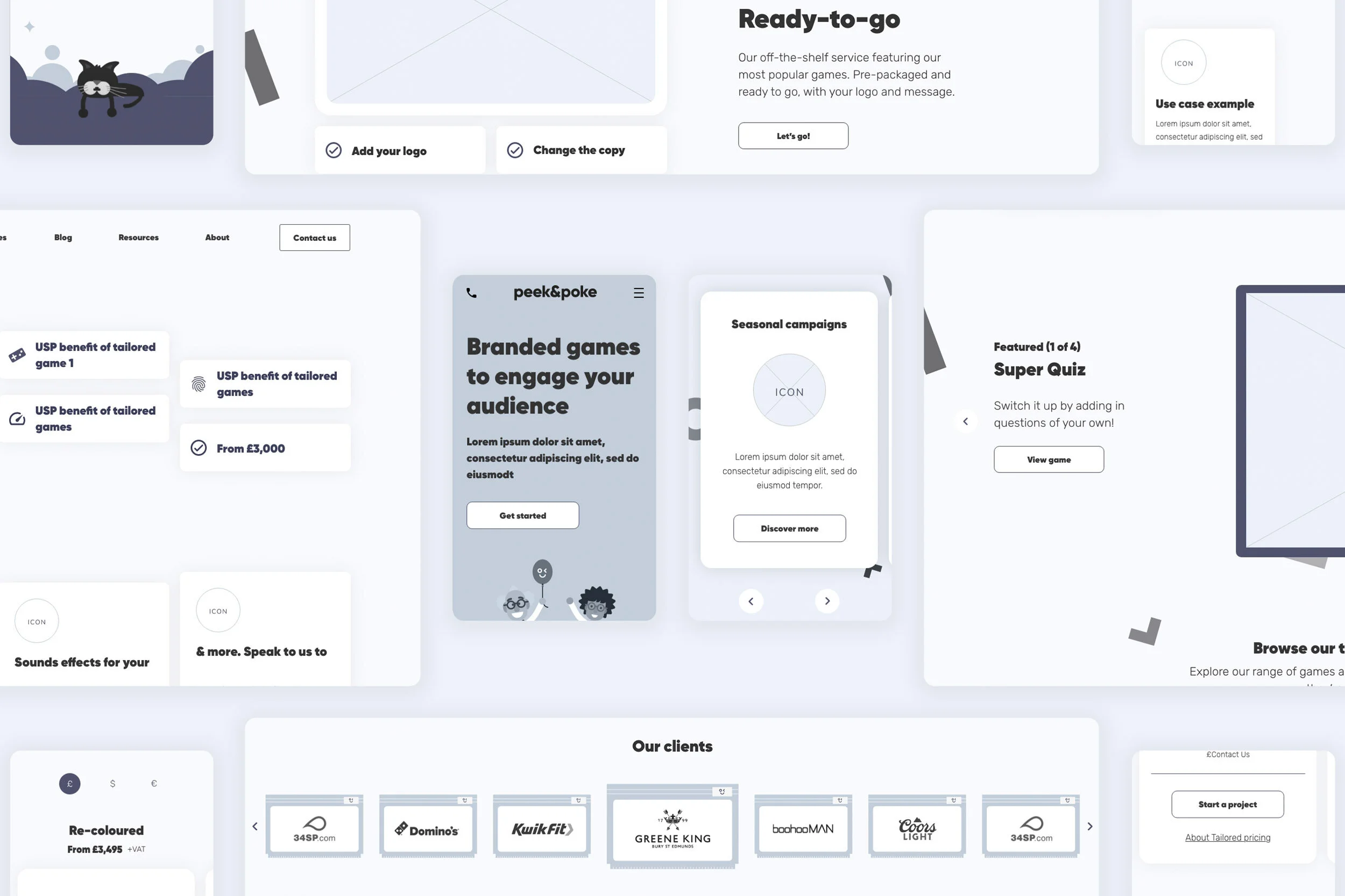  The team at Peek &amp; Poke have been in the game for 15 years and have a verified history of connecting audiences with brands. Having recently undergone a rebrand they now required their website to communicate the energy and passion of the team as 