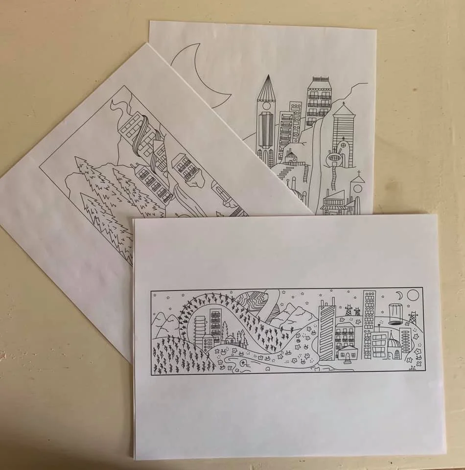 3 Page Coloring Book Downloadable PDF