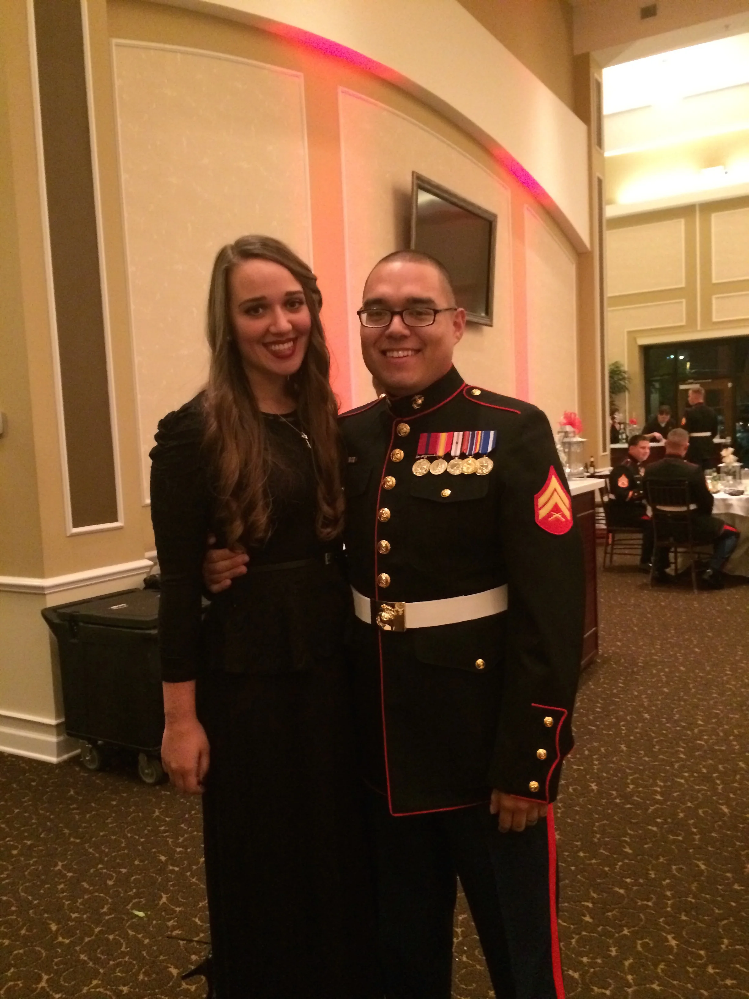 November 2014, Augusta, Georgia. Our second Marine Corps Ball.