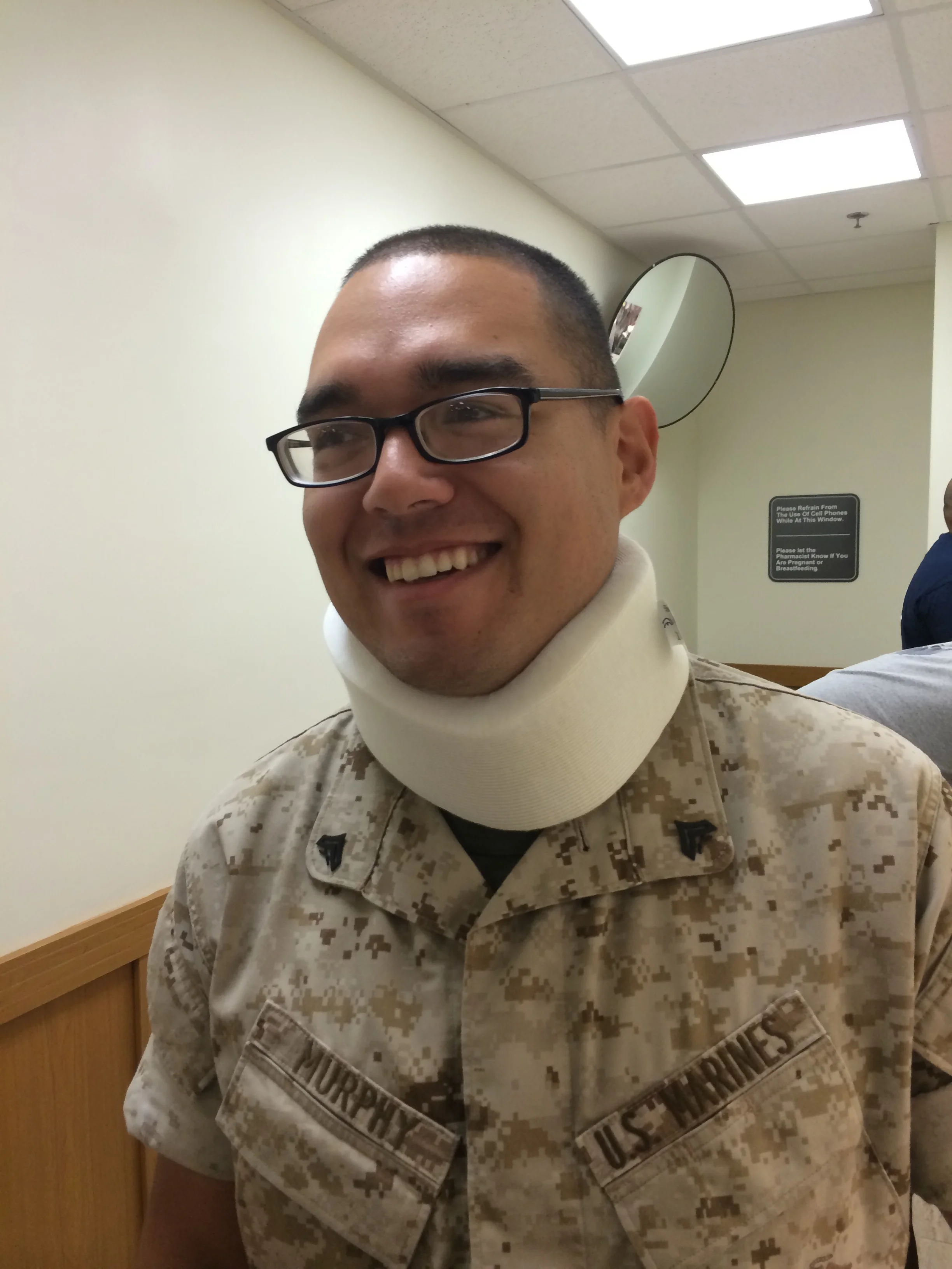 4 September 2014, Eisenhower Hospital. This was a 4:00am trip to the ER. For an injury Ries’ superiors refused to acknowledge. After he almost passed out and nearly crushed me.