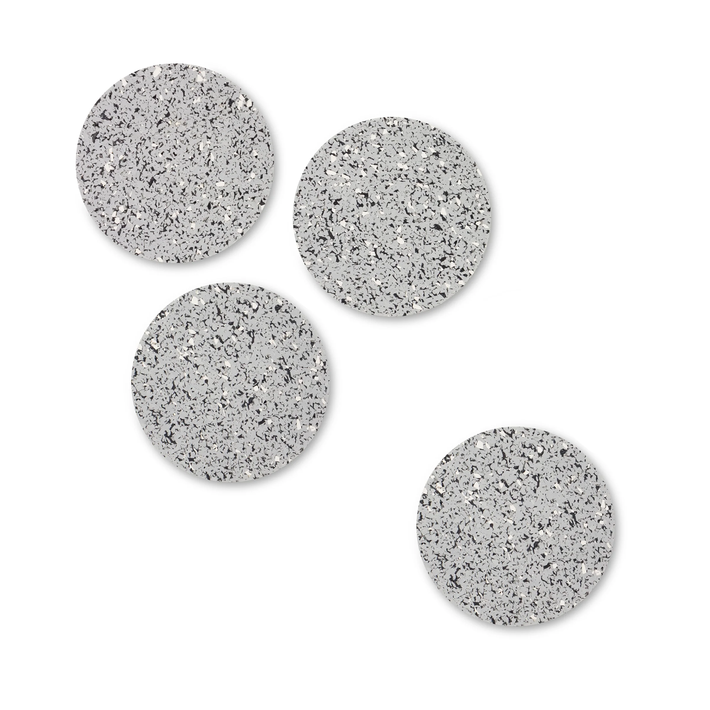 Gray Round Rubber Coasters by Slash Objects