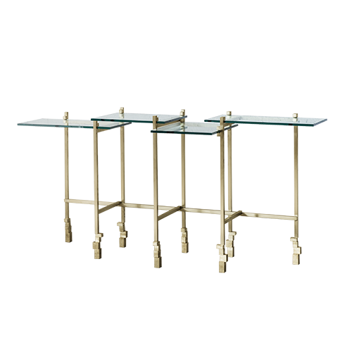 Brass and Glass Console Table