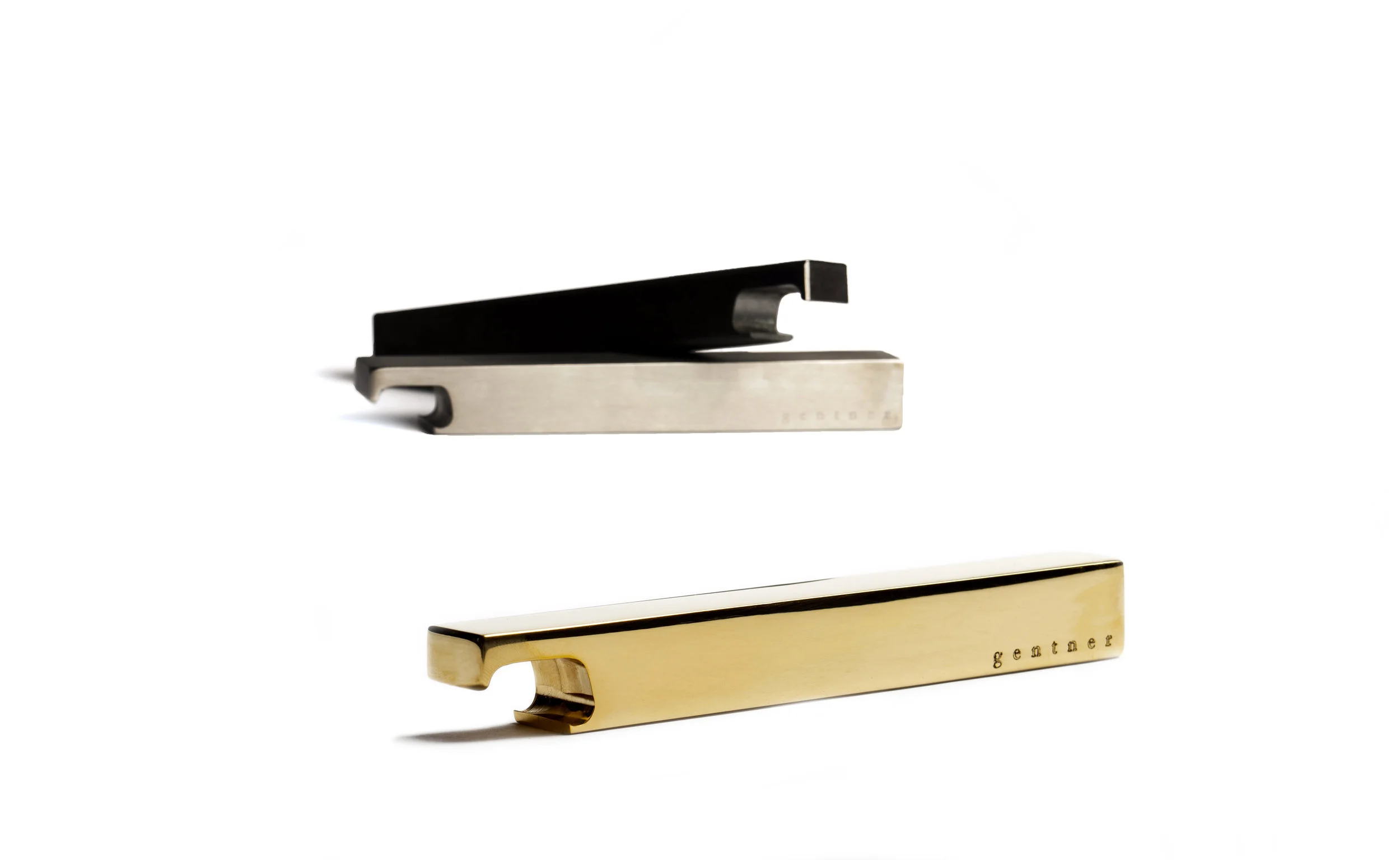 Polished Brass Brass and Steel Bottle Openers by Christopher Gentner