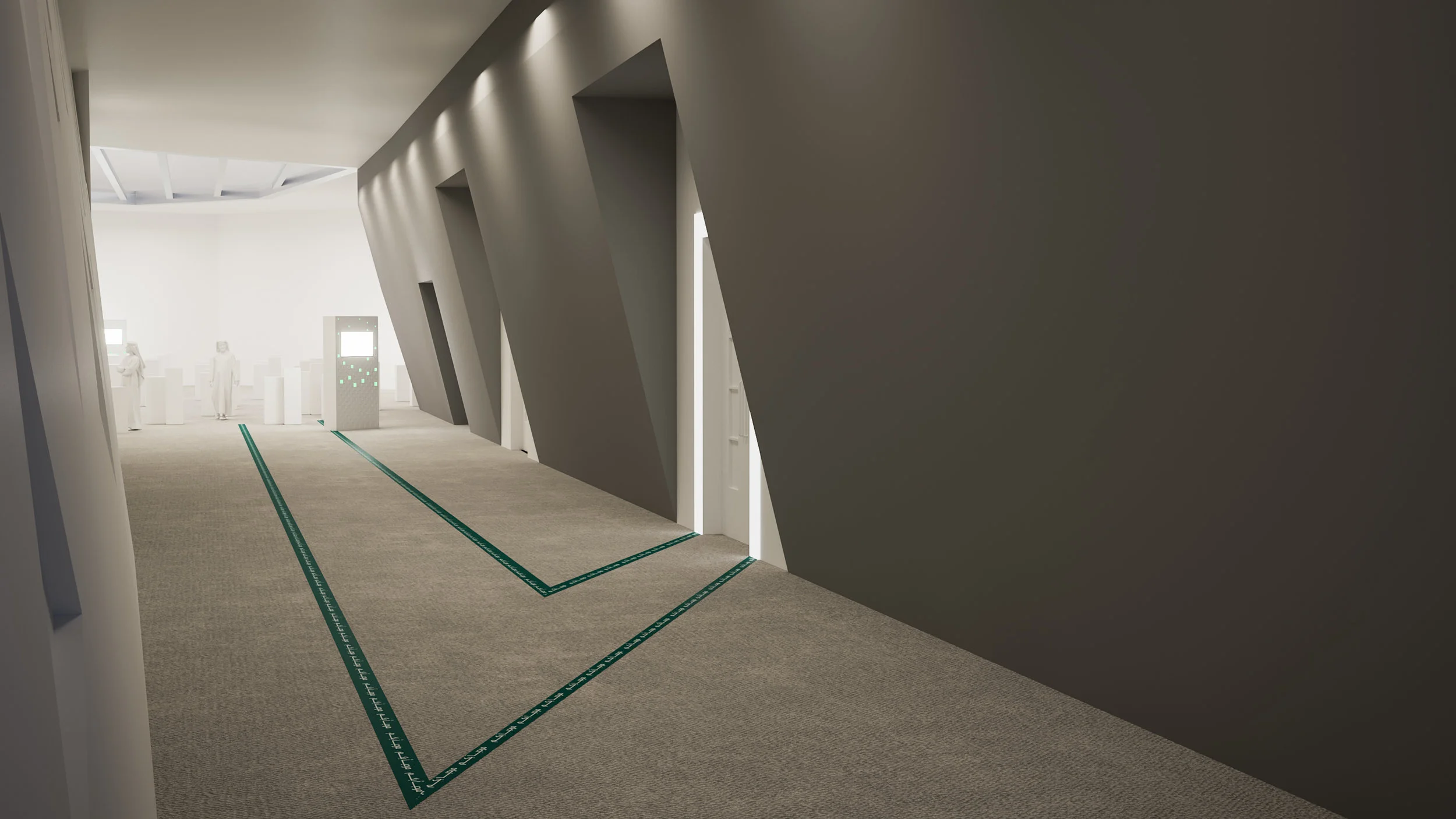 Render of the area leading to the stage