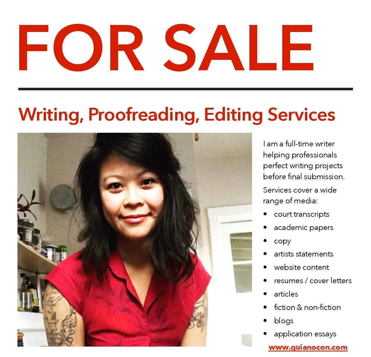 A large “for sale” right over my face just begs a person to keep reading. Don’t you think?