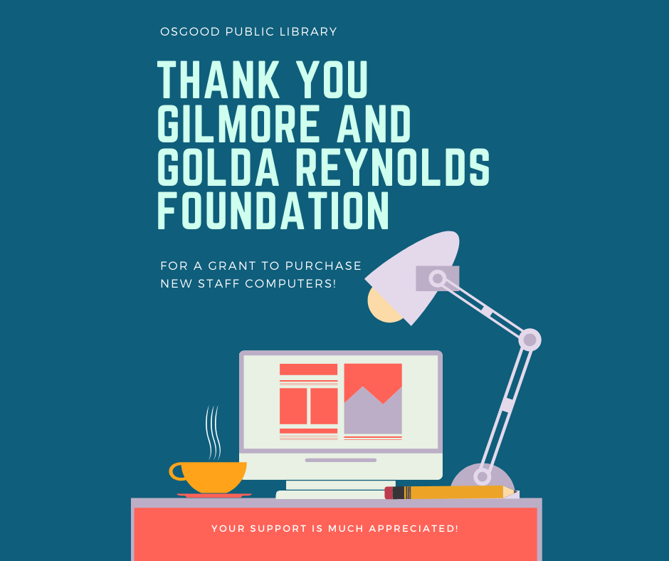 Thank You Gilmore and Golda Reynolds Foundation!
