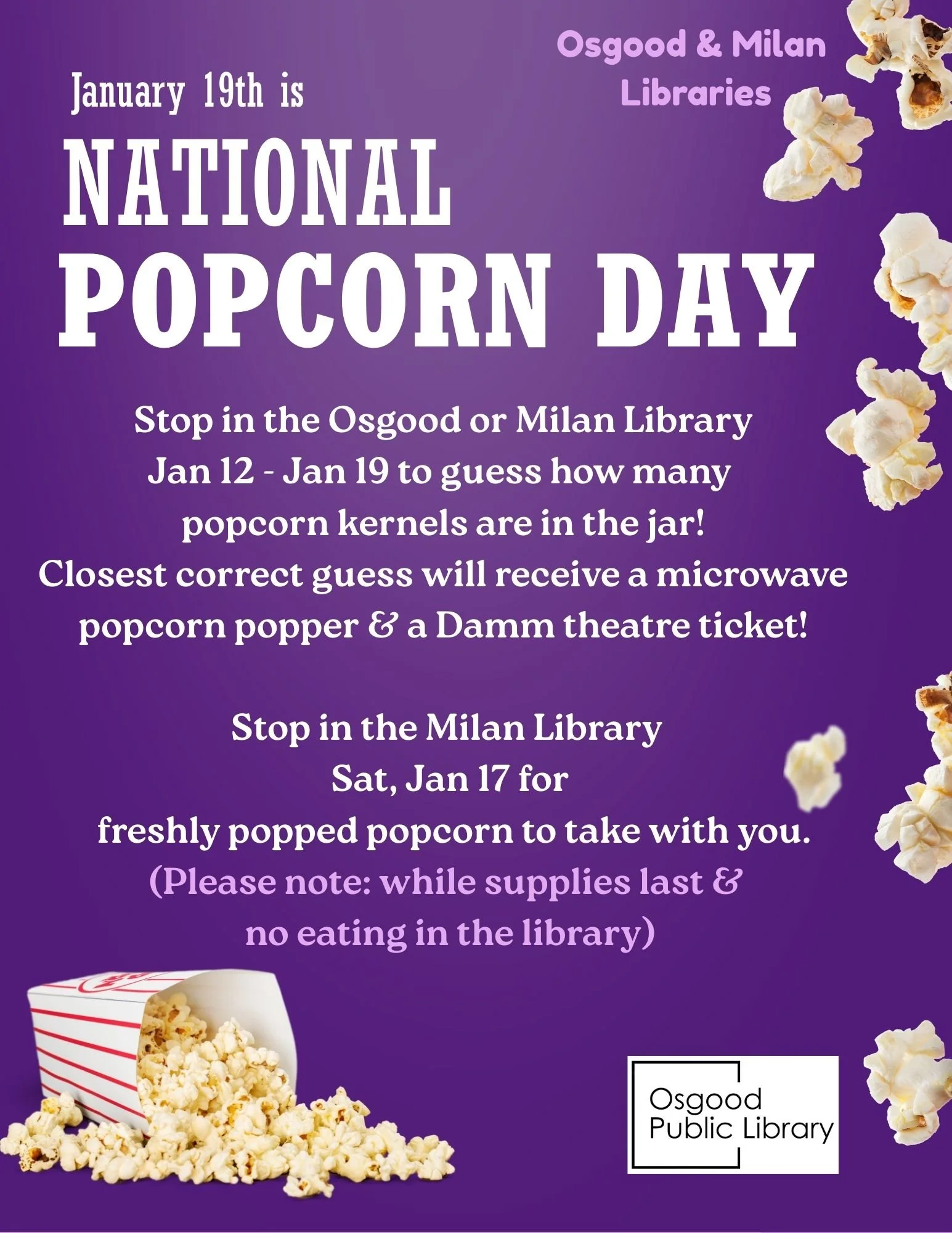 CELEBRATE NATIONAL POPCORN DAY (Milan)