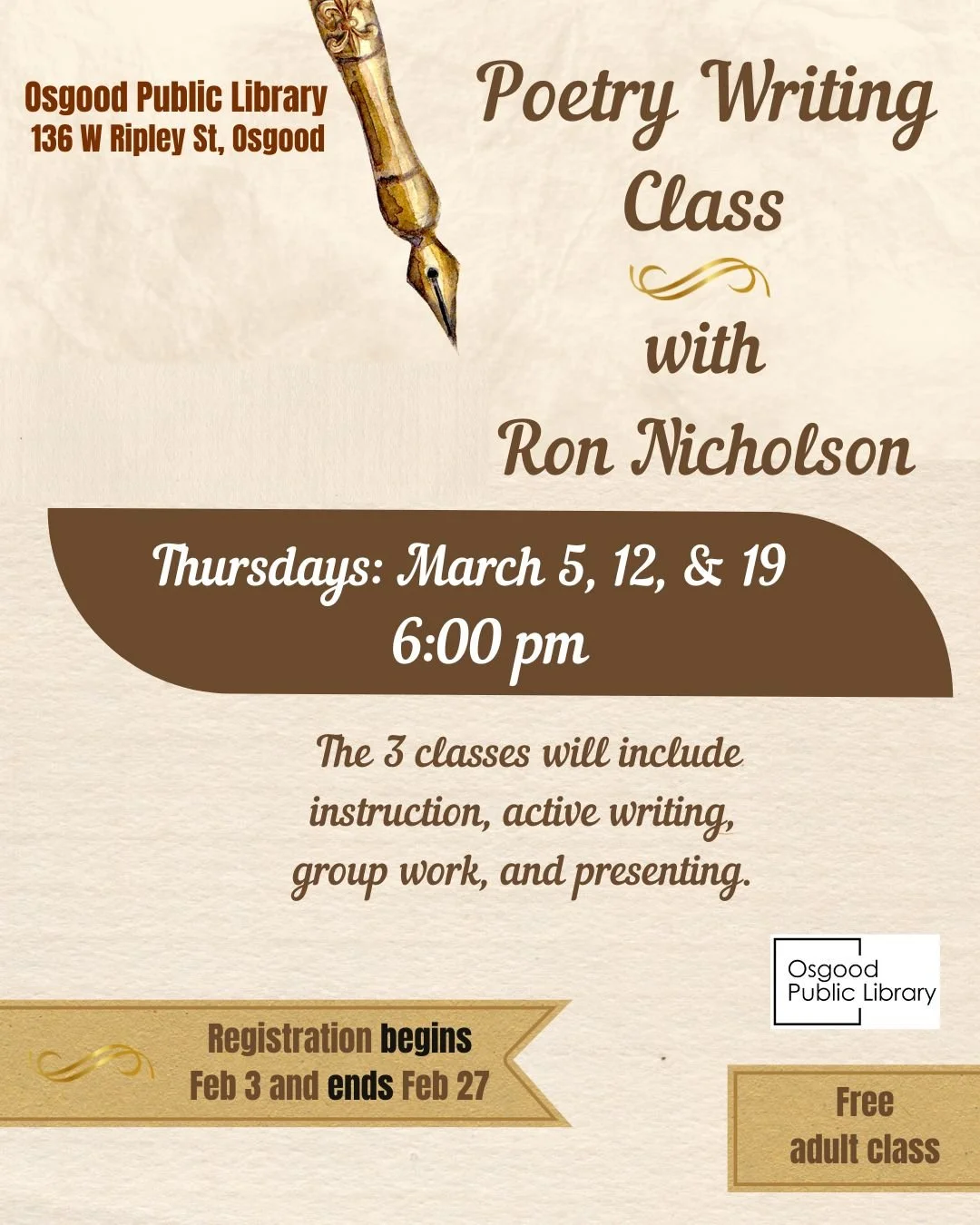 ADULTS-Poetry Writing Class