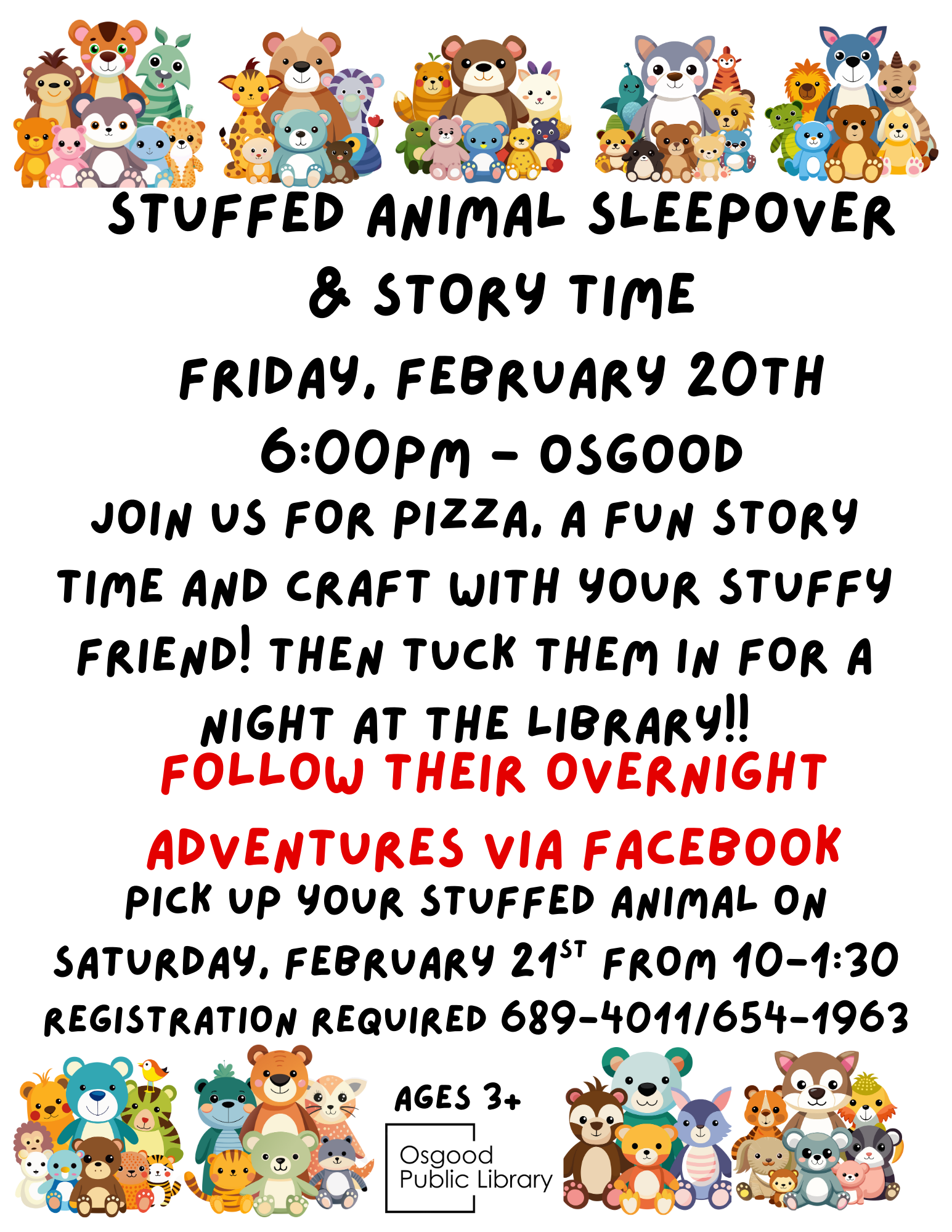 KIDS-Stuffed Animal Sleepover &amp; Story Time