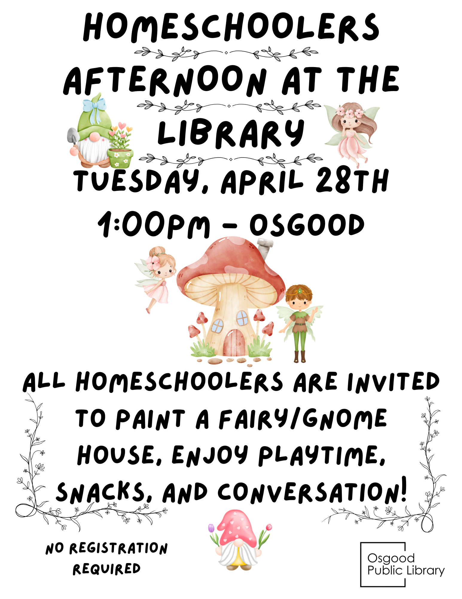 Homeschoolers Afternoon at the Library