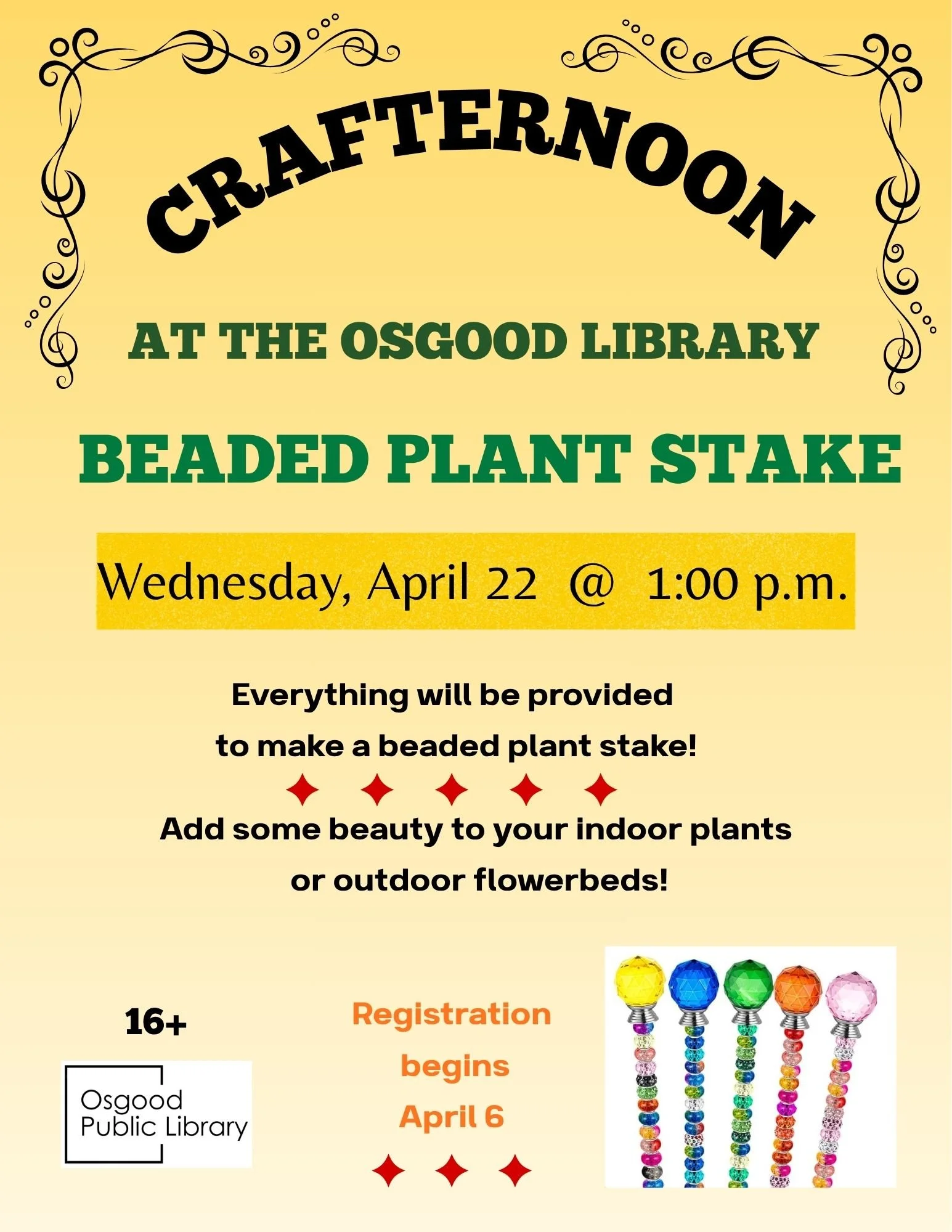 ADULTS-Beaded Garden Stake