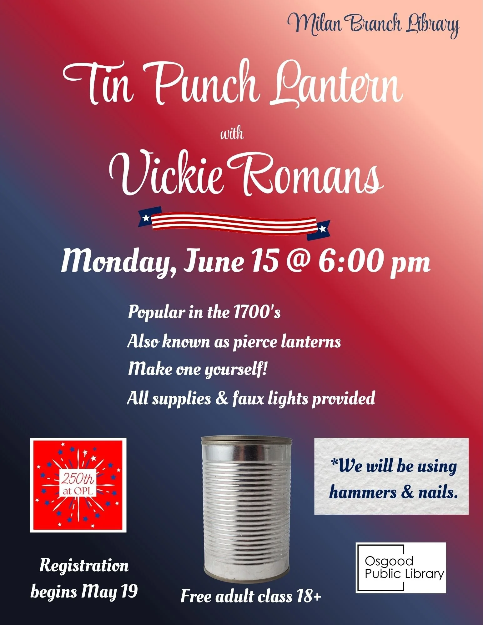 ADULTS-Tin Punch Lantern