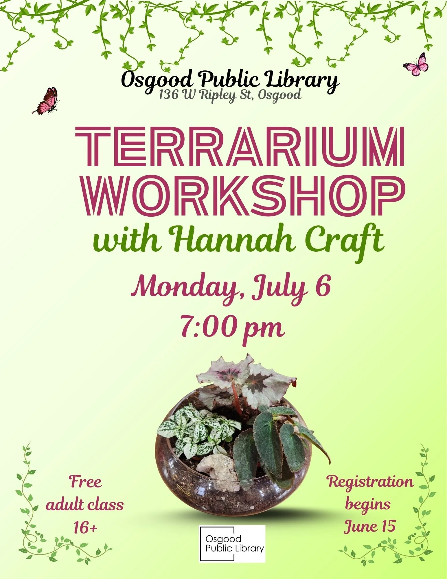 ADULTS-Terrarium Workshop