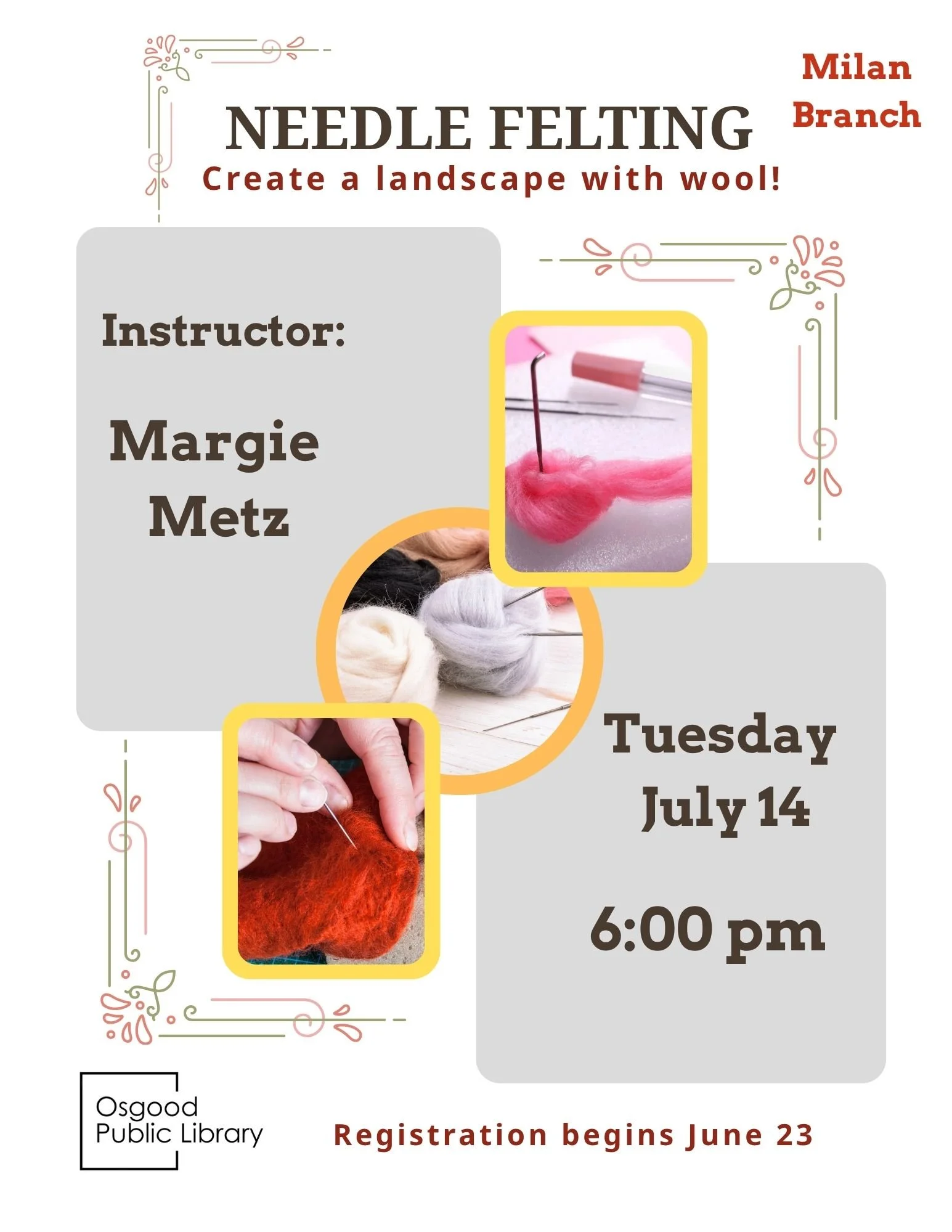 ADULTS-Needle Felting Landscape