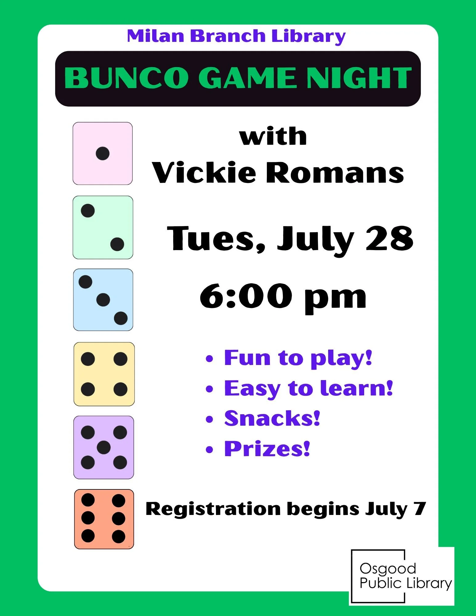 ADULTS-Bunco Game Night