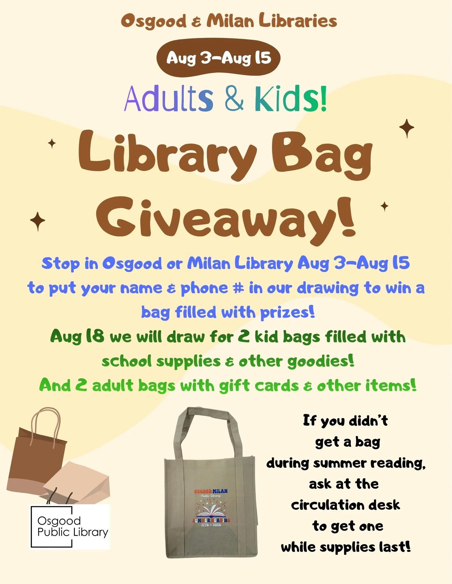 Library Bag Giveaway