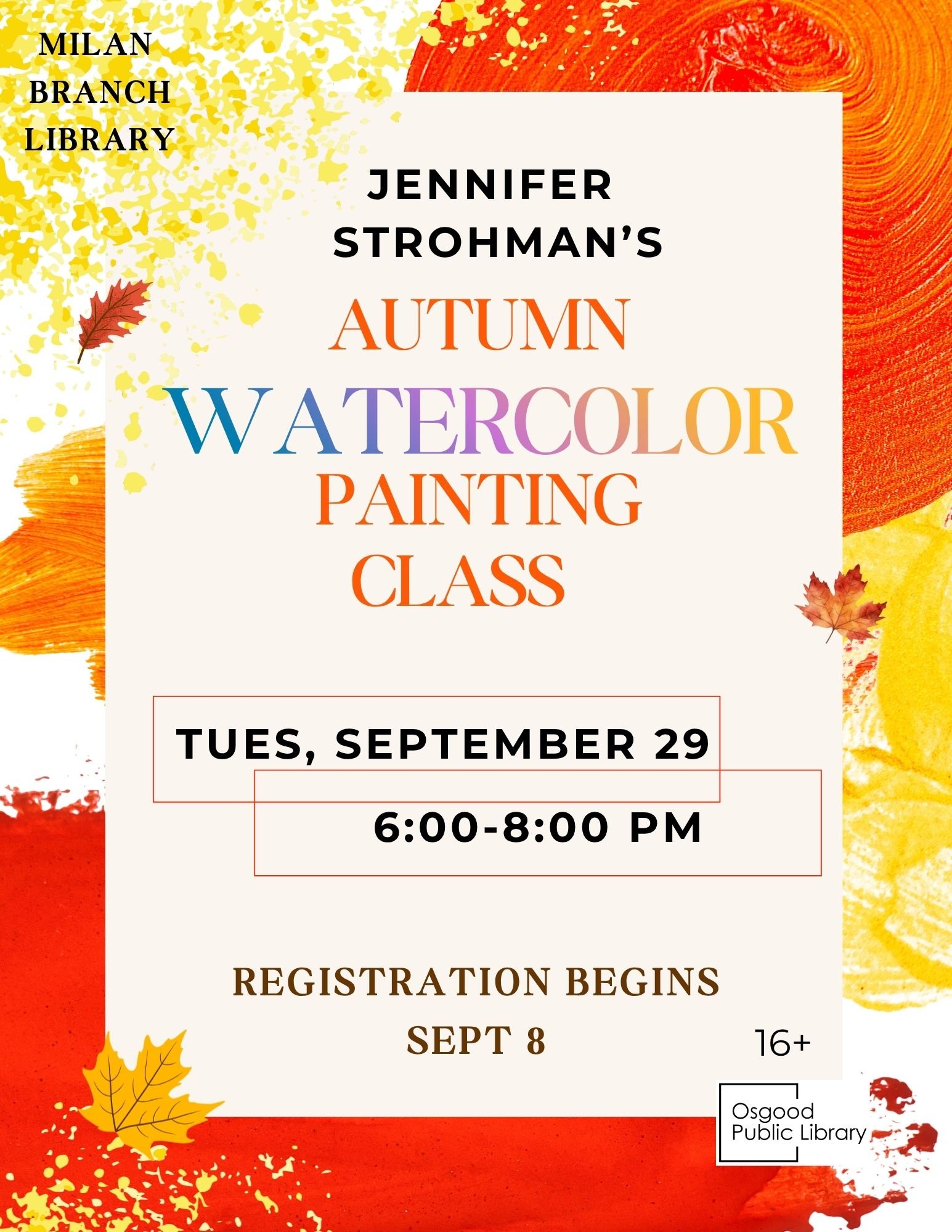 ADULTS-Autumn Watercolor Painting Class