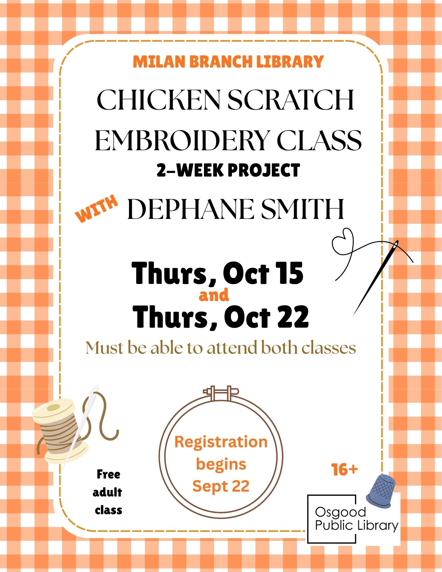 ADULTS-Chicken Scratch Embroidery (Part 2)
