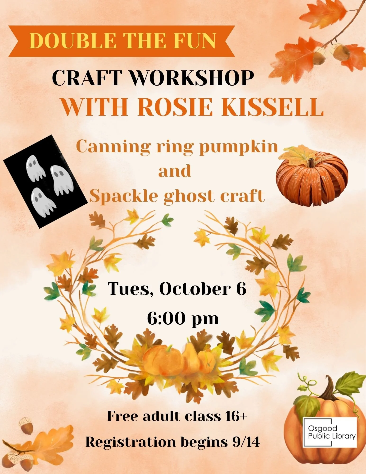 ADULTS-Double the Fun Fall Craft Workshop