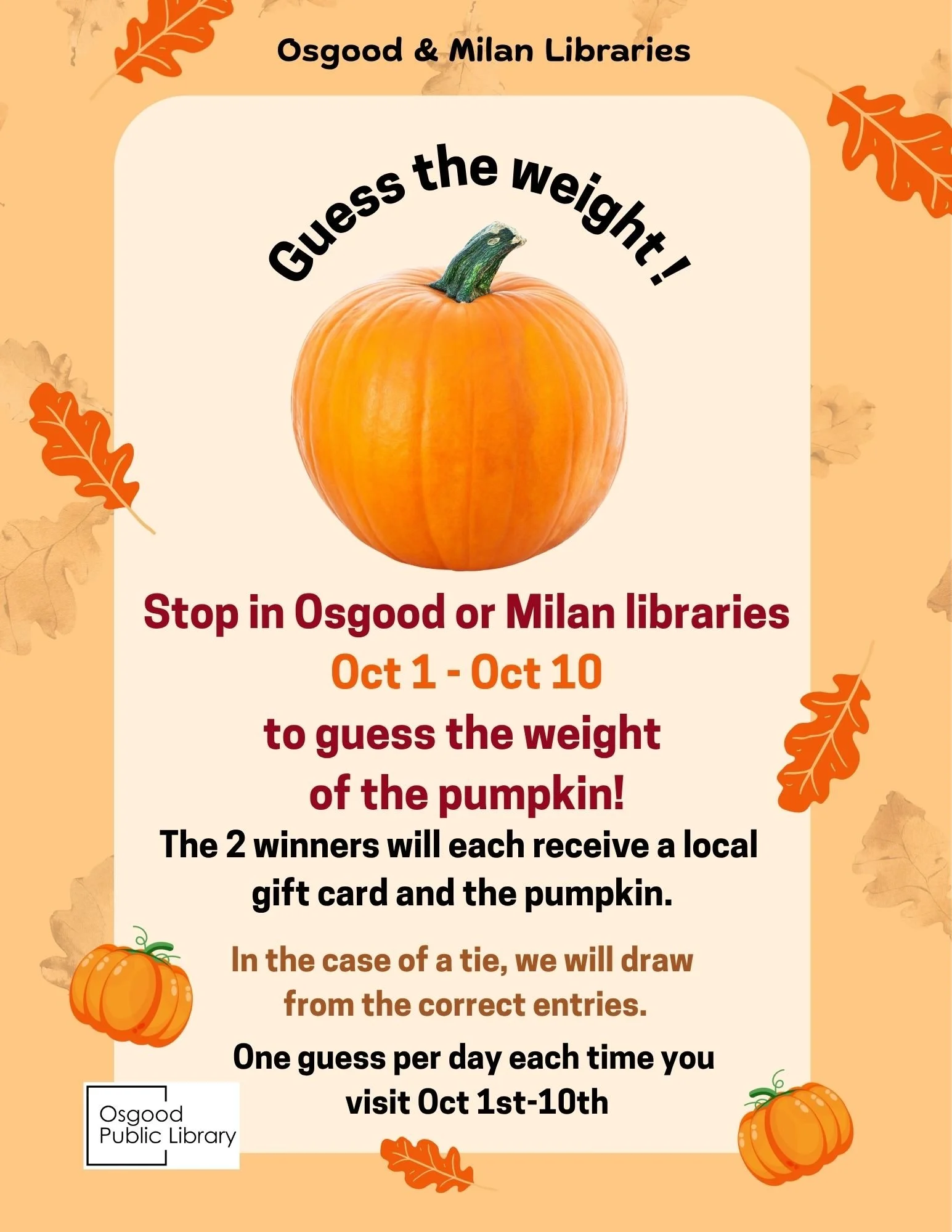 GUESS THE PUMPKIN'S WEIGHT