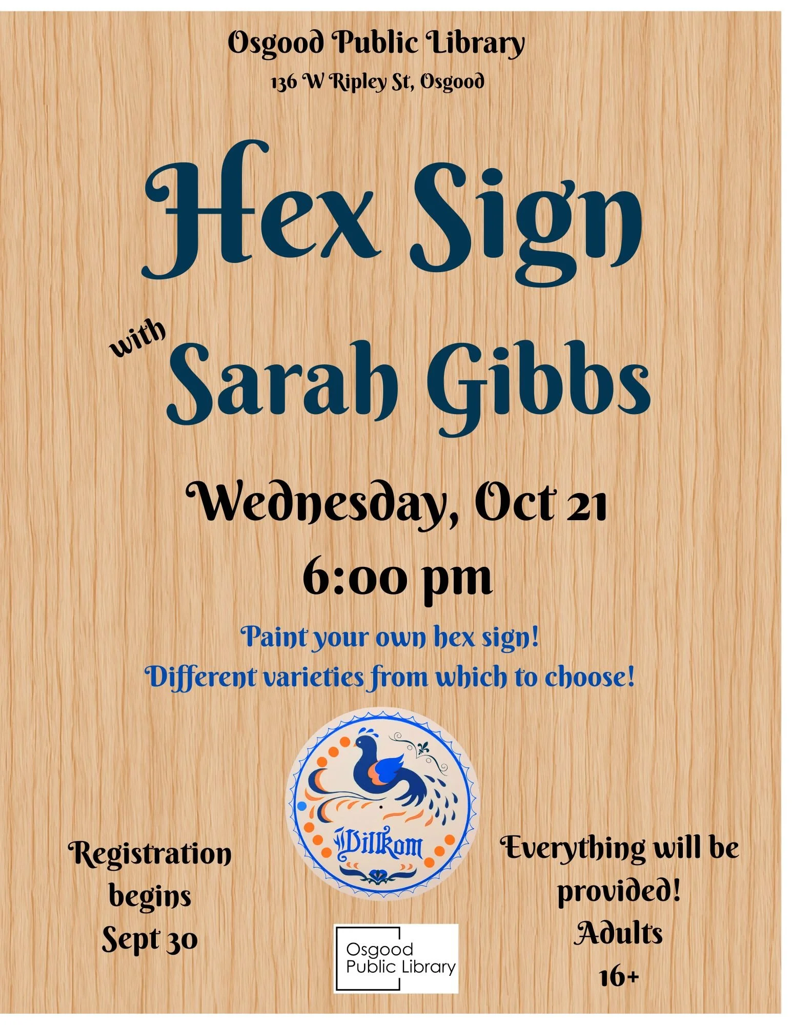 ADULTS-Hex Sign Painting Class