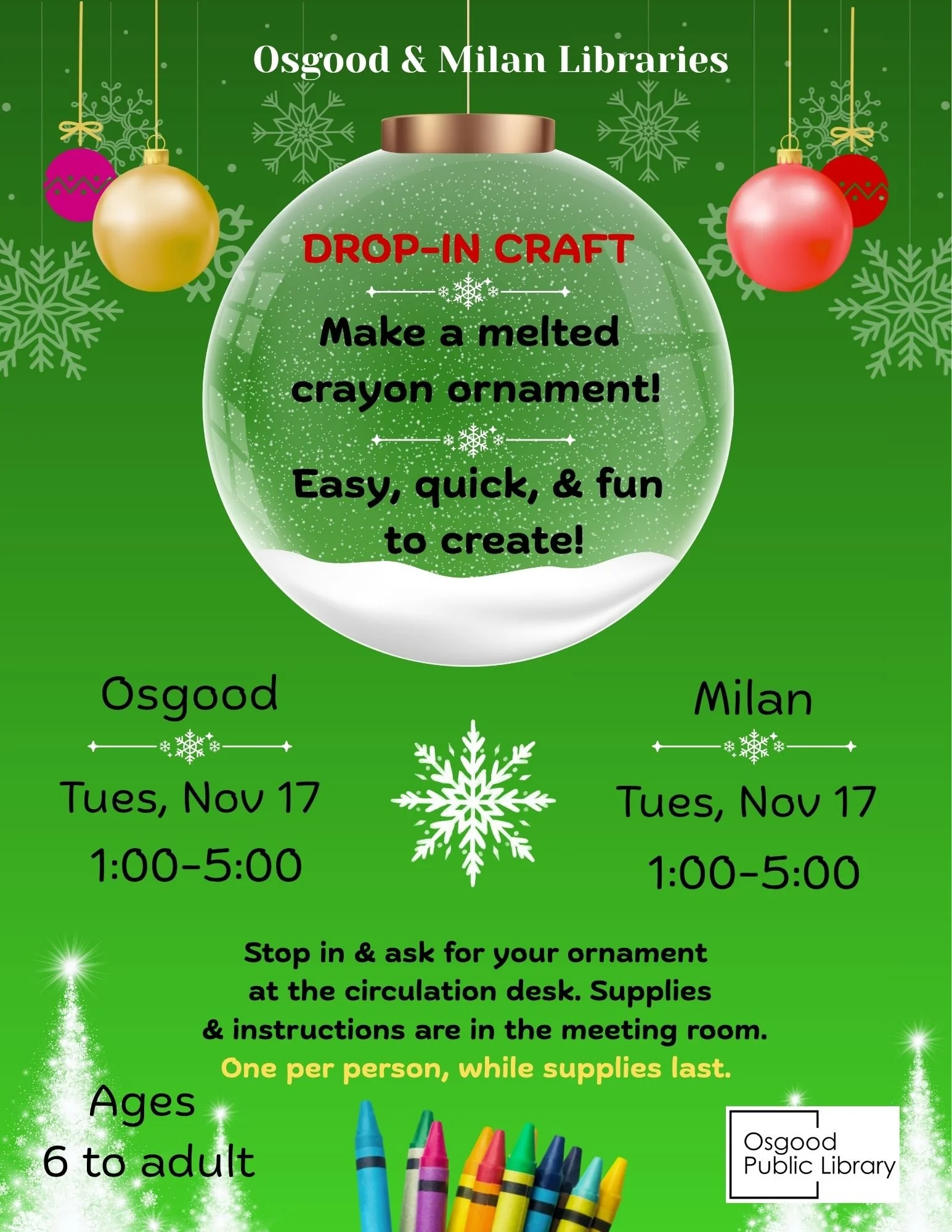 Drop-In Christmas Ornament (Osgood &amp; Milan)