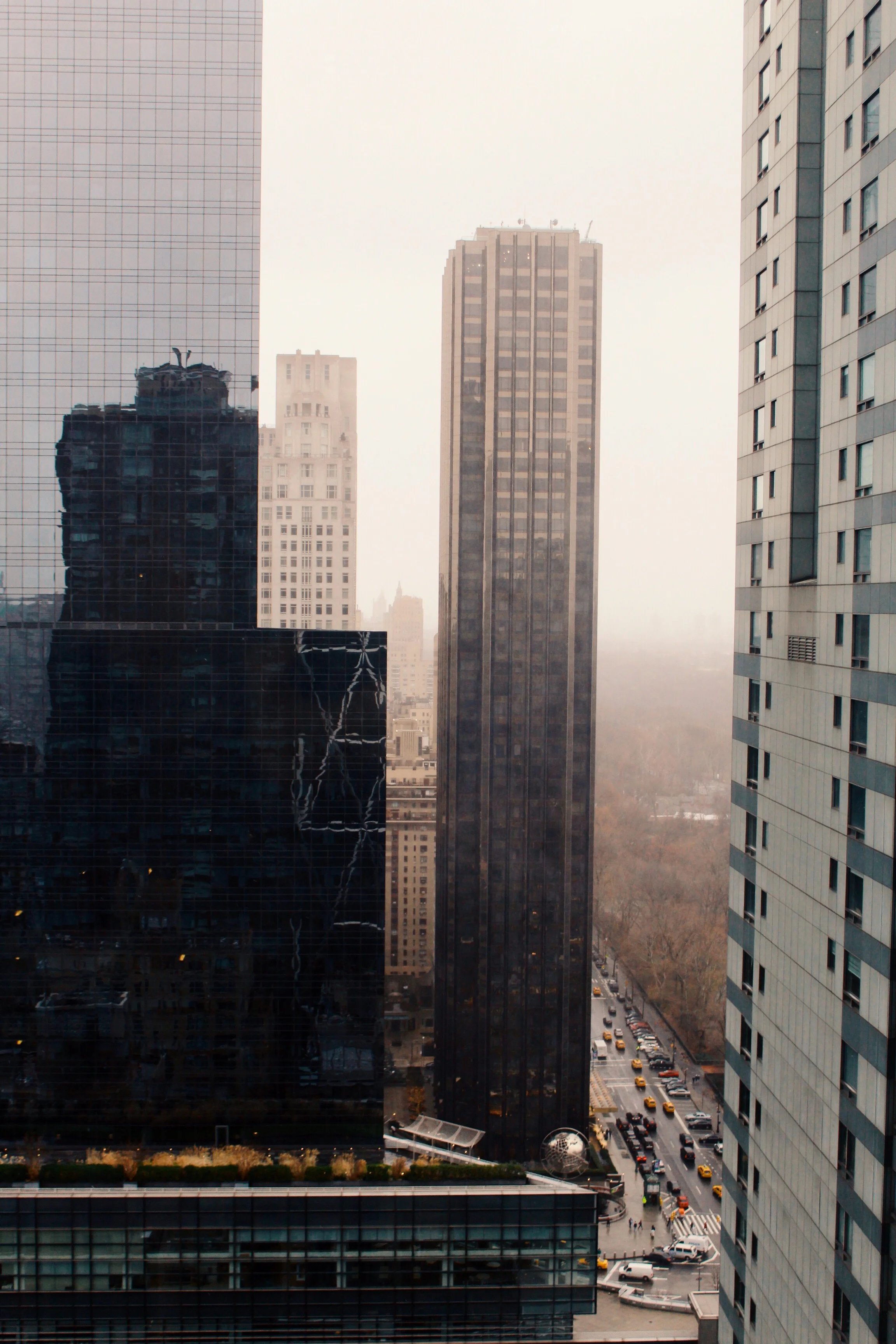 New York City in the fog