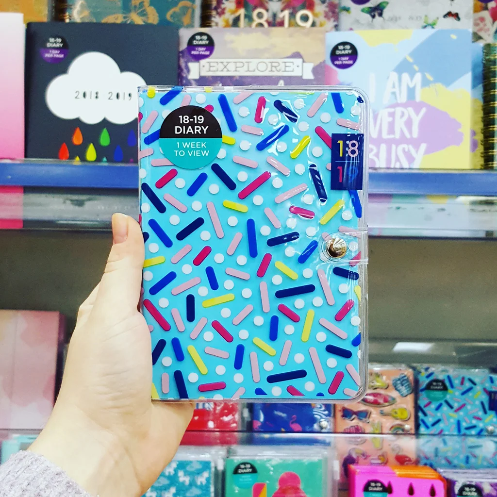 WHSMITH My Sprinkles print can be found in WHSmith shops nationwide on these cute little A6 Academic Diaries.