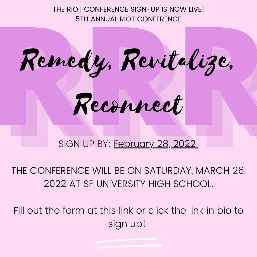 THE APPLICATION IS OPEN!! 

Spread the word! The link to the 2022 &lsquo;Remedy Revitalize Reconnect&rsquo; Conference Sign-Up is in our bio. The deadline to sign-up is February 28th. Stay tuned for amazing speakers and panelists that will be feature