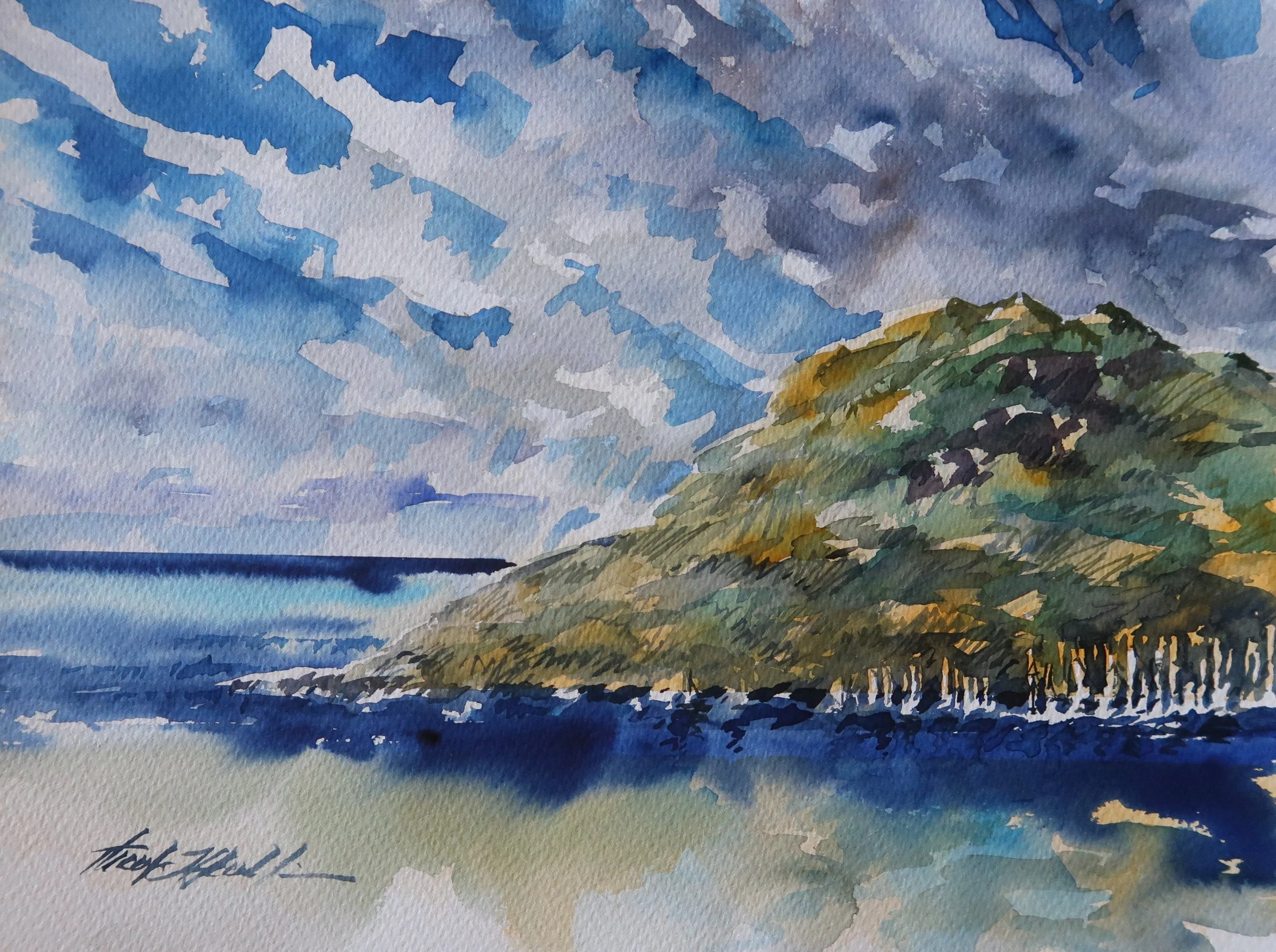Nawiliwili Noon Watercolor 12x16 20230425.JPG