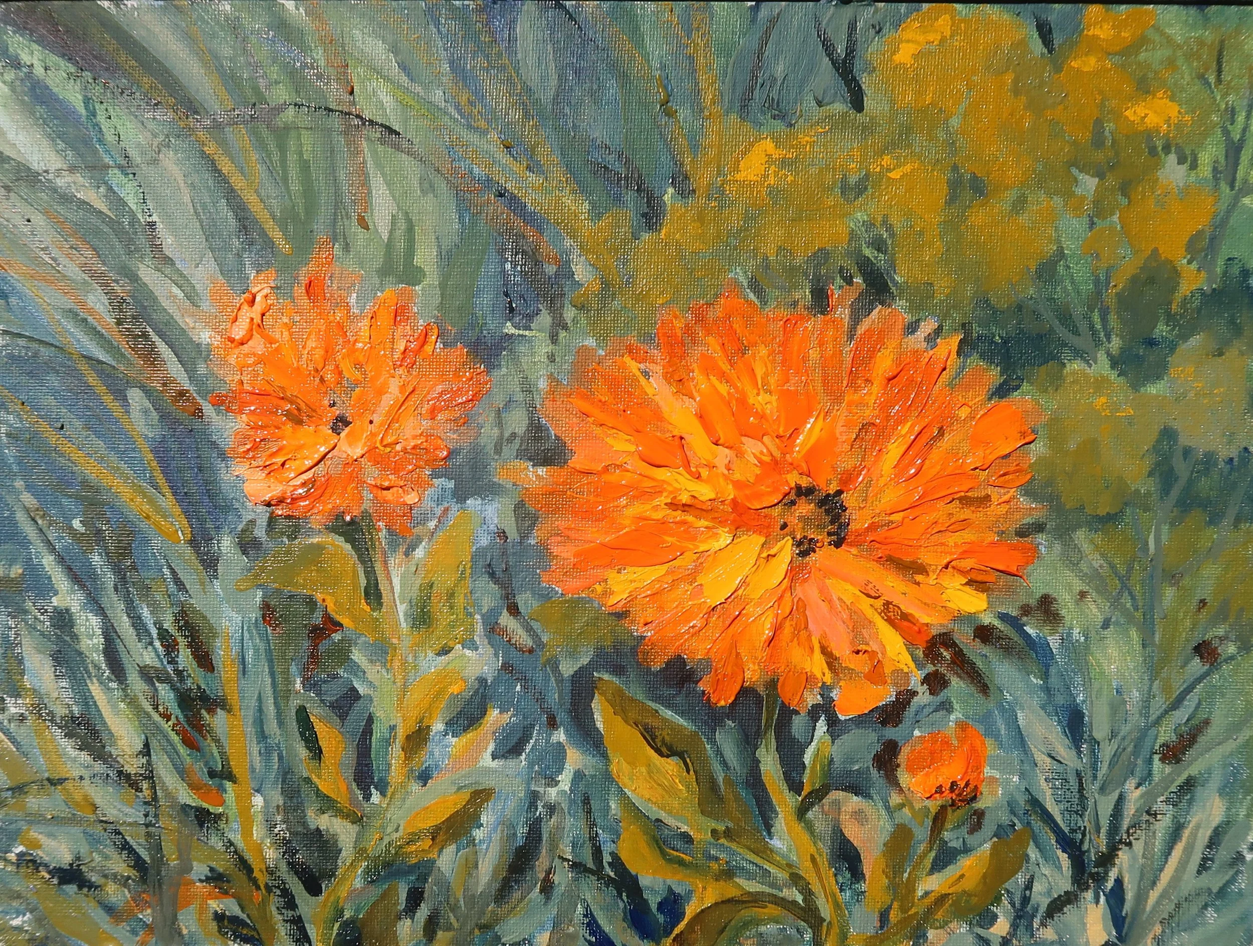 Orange Daisy Oil 9x12 20230326.JPG