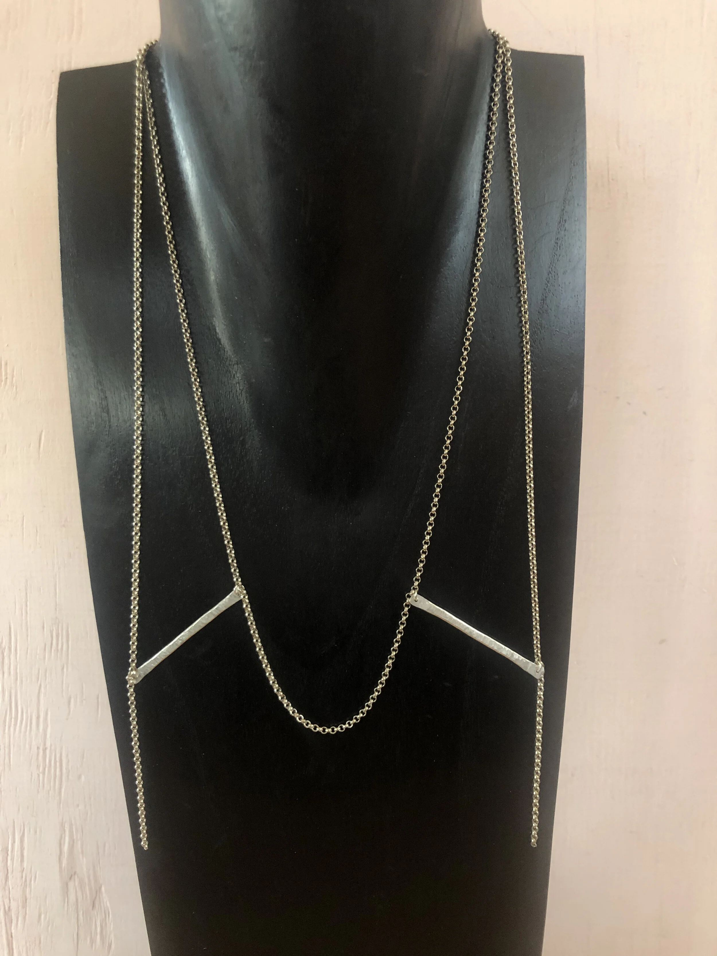 Silver drape necklace 2