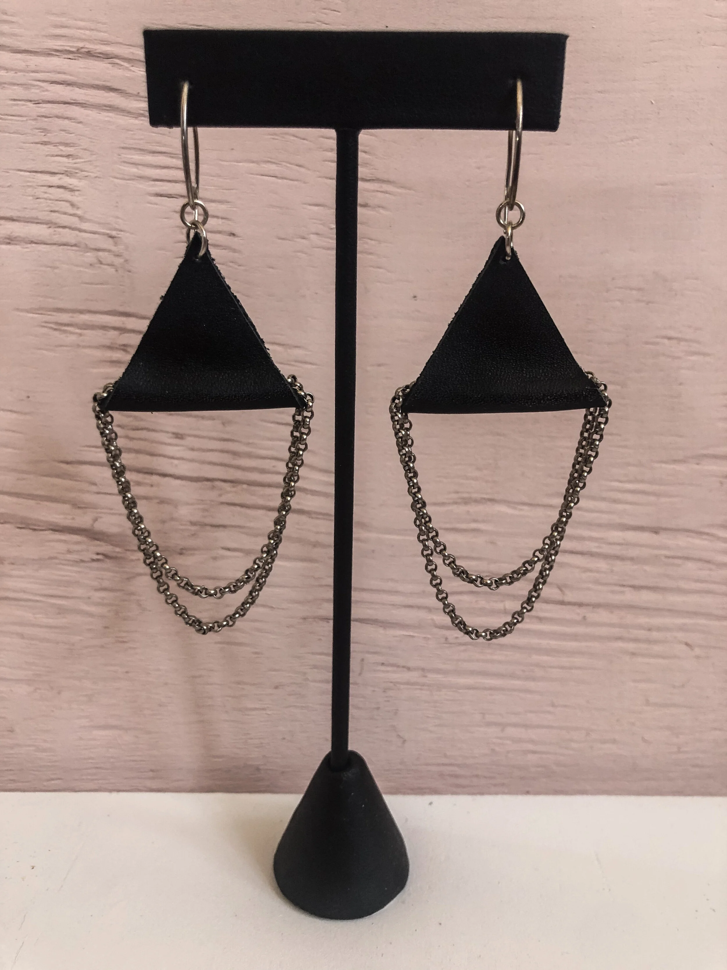 Triangle dangle earrings