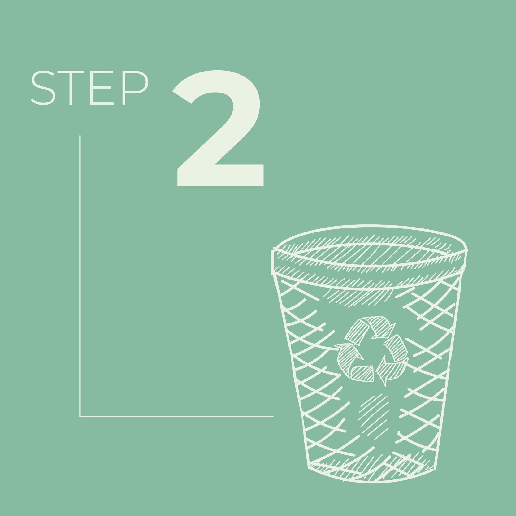 Receive your labeled compost container and start filling it up with food and other compostable material.