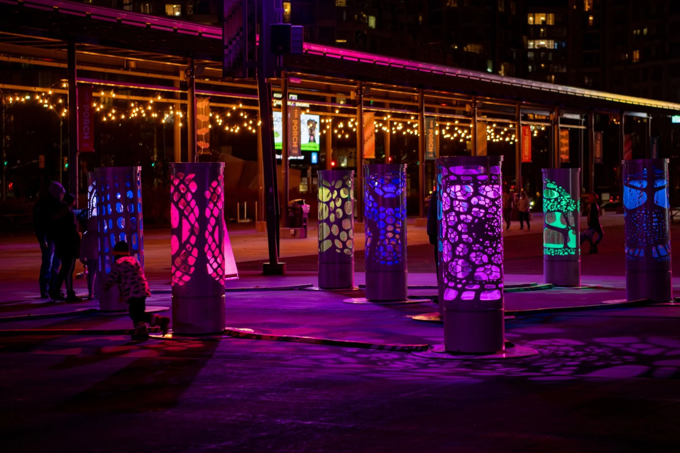 Art and Science merge to illuminate Yonge-Dundas Square with BIOLUMEN by Radha Chaddah x RAW Design