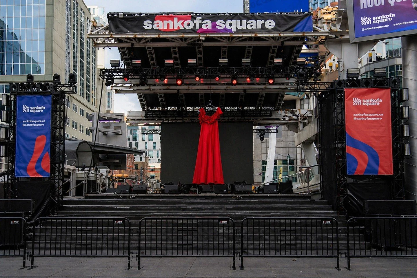 On May 5, we observe Red Dress Day (Msko-mjigoodenh Giizhigad), the National Day of Awareness for Missing and Murdered Indigenous Women, Girls, and Two-Spirit People (MMIWG2S).⁠
⁠
We invite the community to visit the Red Dress Exhibit at Sankofa Squa