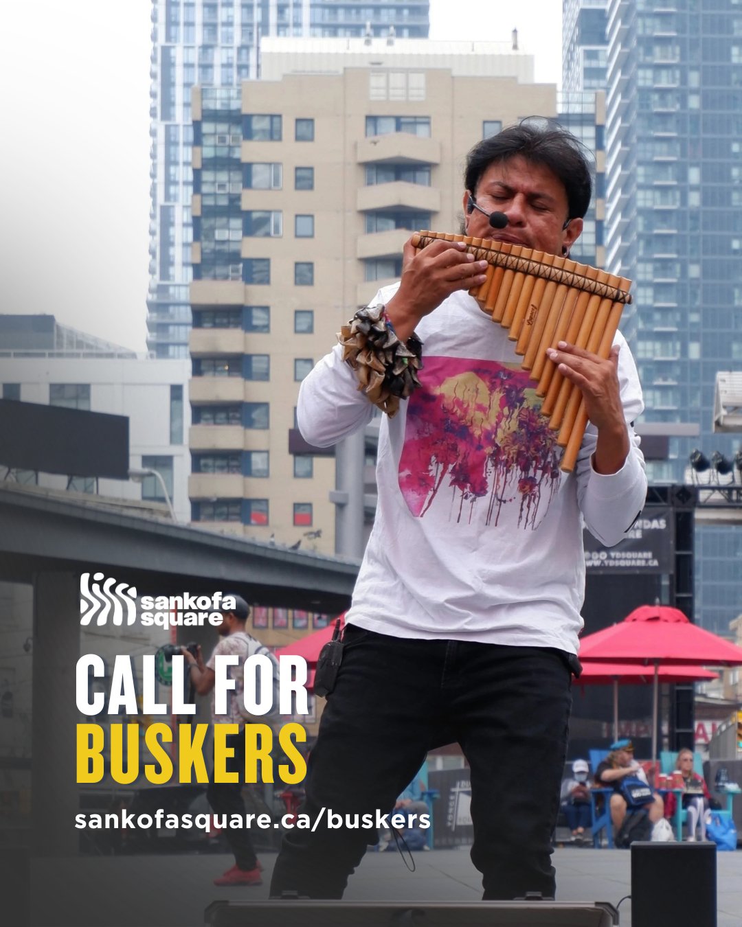 Call for Buskers! 🔊⁠
⁠
Ready to showcase your talent in the heart of downtown Toronto? Applications for the Sankofa Square Busker Program open May 1, 2026.⁠
⁠
Successful applicants will receive a permit valid from May 2026 to April 2027, giving perf