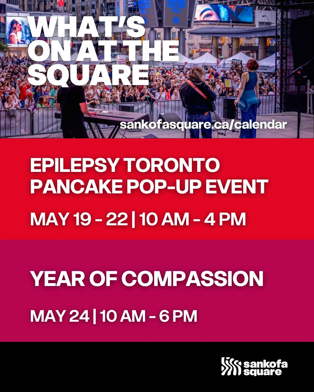 📍 MORE OF WHAT&rsquo;S ON AT THE SQUARE ✨⁠
⁠
🥞 Pancake Pop-Up In Support of Epilepsy Toronto⁠
🗓️ May 19 - 22 | 10 AM - 4 PM⁠

Join us at the Square for delicious pancakes and coffee served by @cafeforacauseto, a social enterprise that provides pai