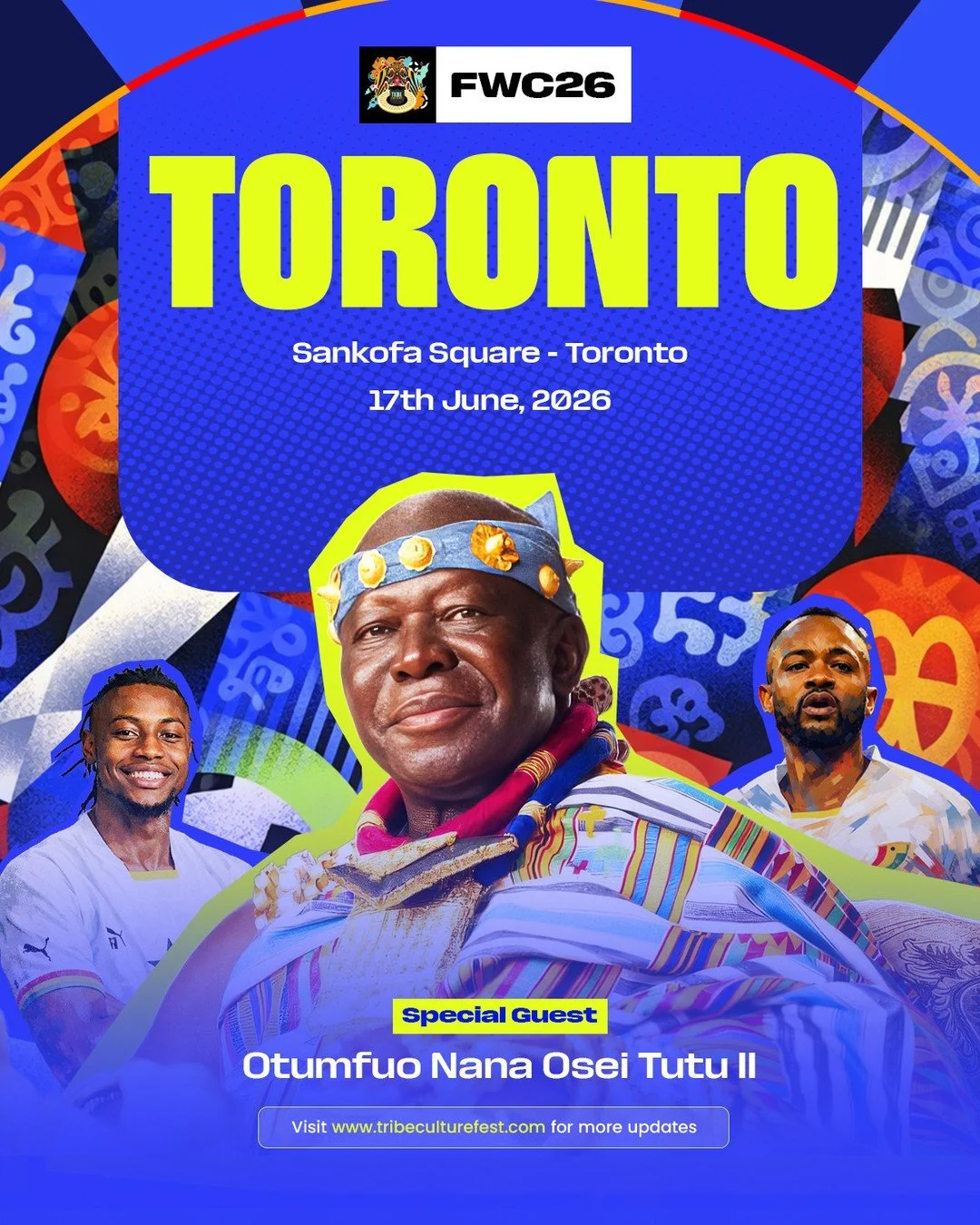 🇬🇭⚽ TRIBE GHANA FUN FEST: WORLD CUP WATCH PARTY⁠
⁠
On June 17, Sankofa Square transforms into a vibrant gathering place for the Ghanaian diaspora and football fans across the city as the Black Stars take the global stage in Toronto.⁠
⁠
Hosted by @t
