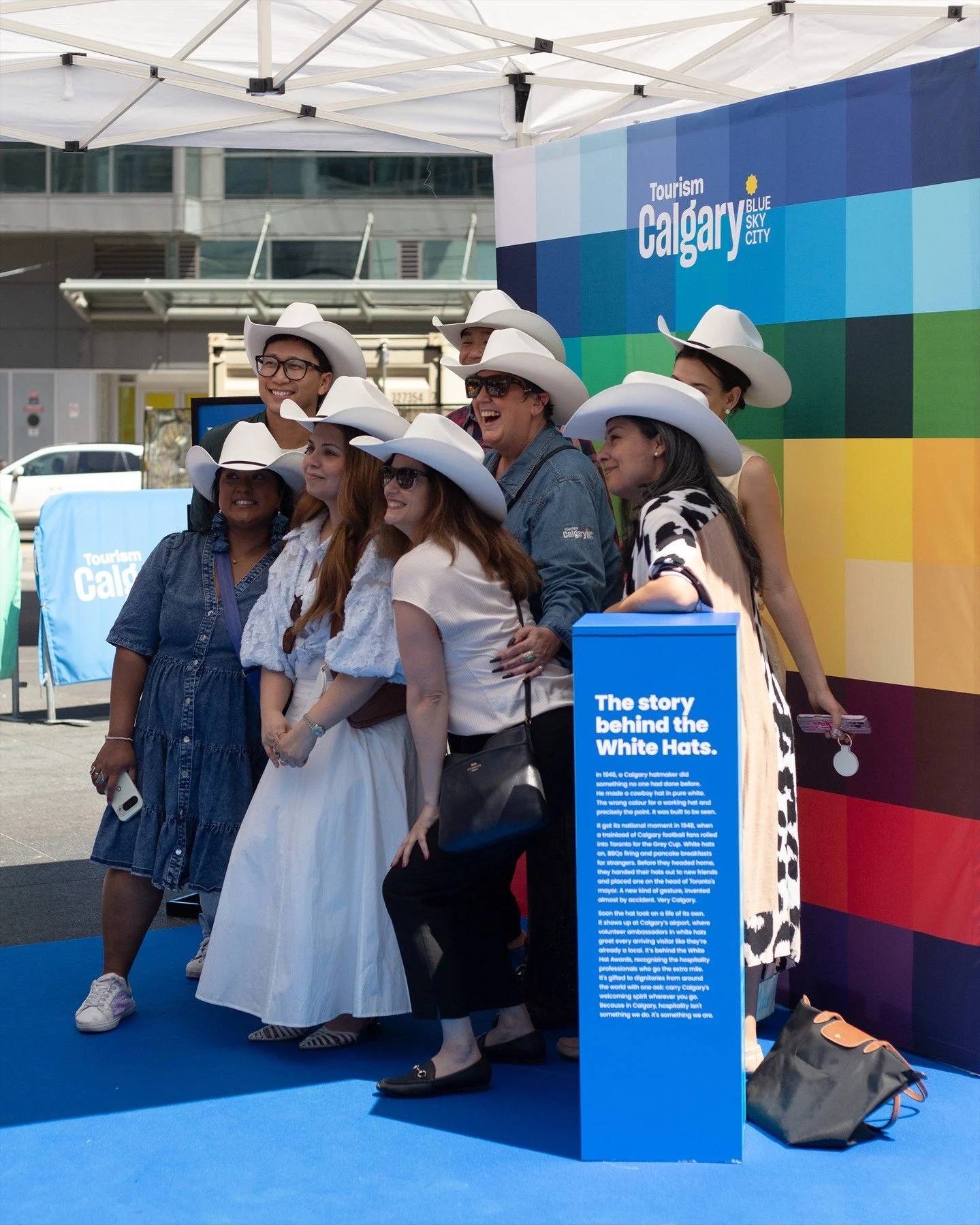 From unforgettable honorary white-hatting ceremonies to free pours of Calgary&rsquo;s award-winning @monogramco Coffee, the energy was as grand as the Stampede at @tourismcalgary's Calgary Colours Event! One lucky spin-to-win giveaway winner will set