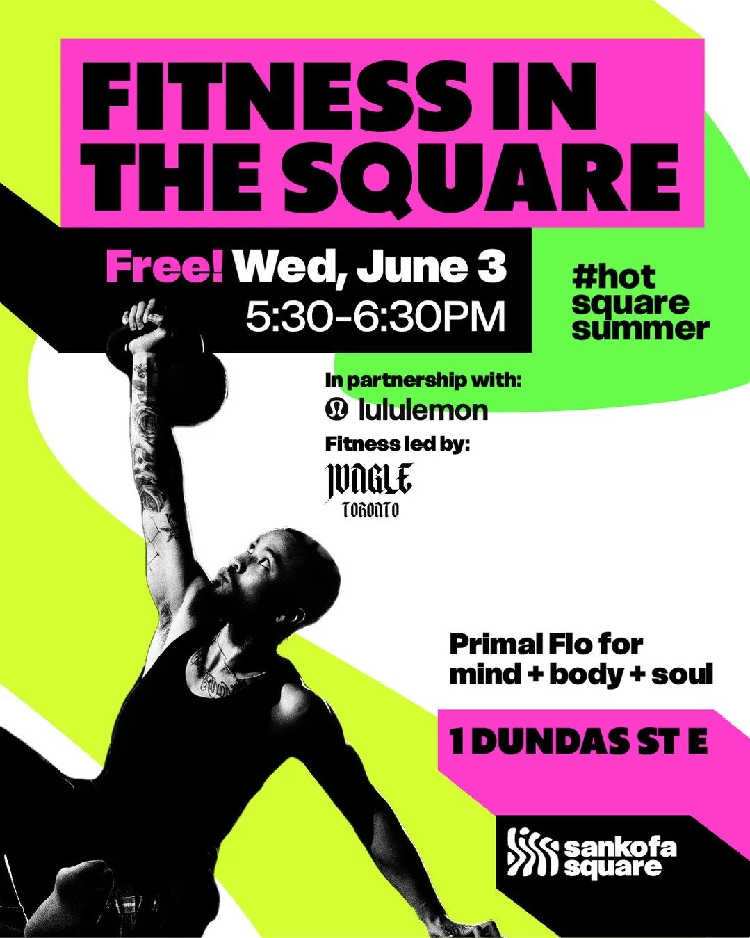 Join us this Wednesday for a free outdoor workout designed to help you move, recharge, and reconnect after a busy day. Presented in partnership with @lululemon and led by @jungle.to, this energizing session combines movement, mindfulness, and communi