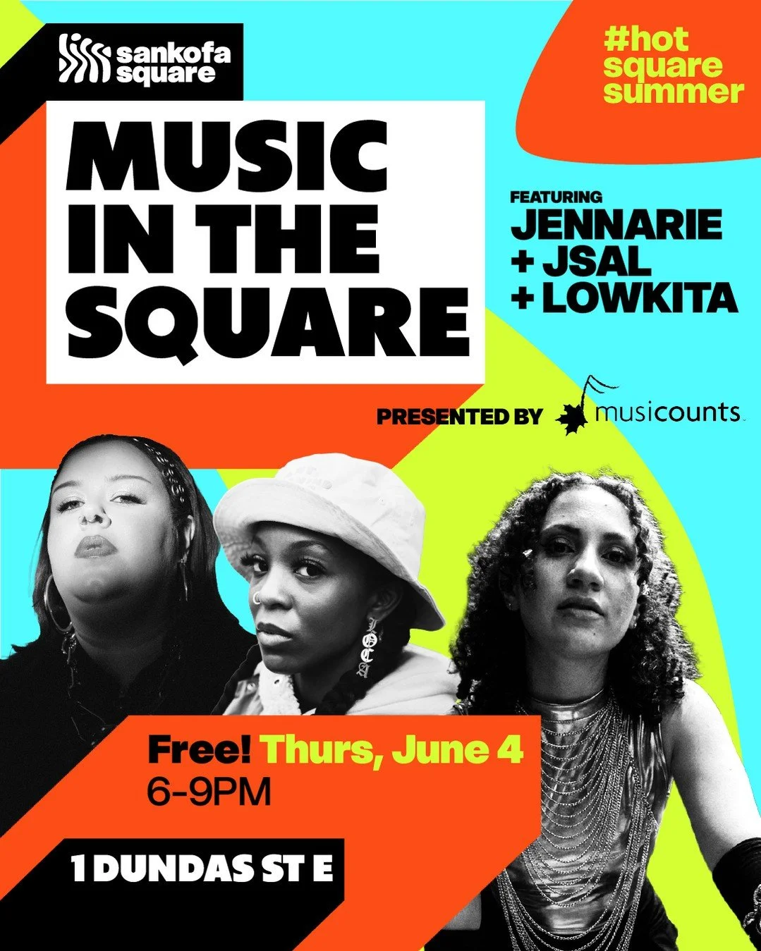 Join us for the first Music in the Square of the season and experience a free evening of live music in the heart of downtown Toronto as part of #HotSquareSummer.⁠
⁠
Presented in partnership with MusiCounts (@musicounts), Canada&rsquo;s music educatio