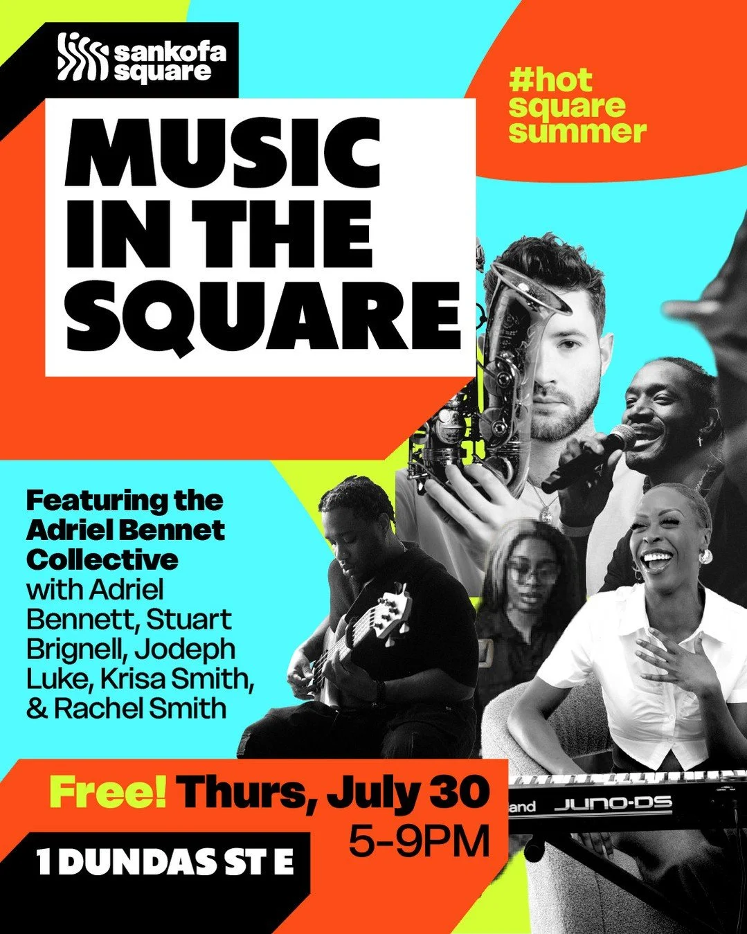 🎶 Music In The Square returns this Thursday!⁠
⁠
Spend your evening in the heart of downtown with another free night of live music as Music In The Square continues as part of #HotSquareSummer.⁠
⁠
This week, we&rsquo;re excited to welcome the Adriel B